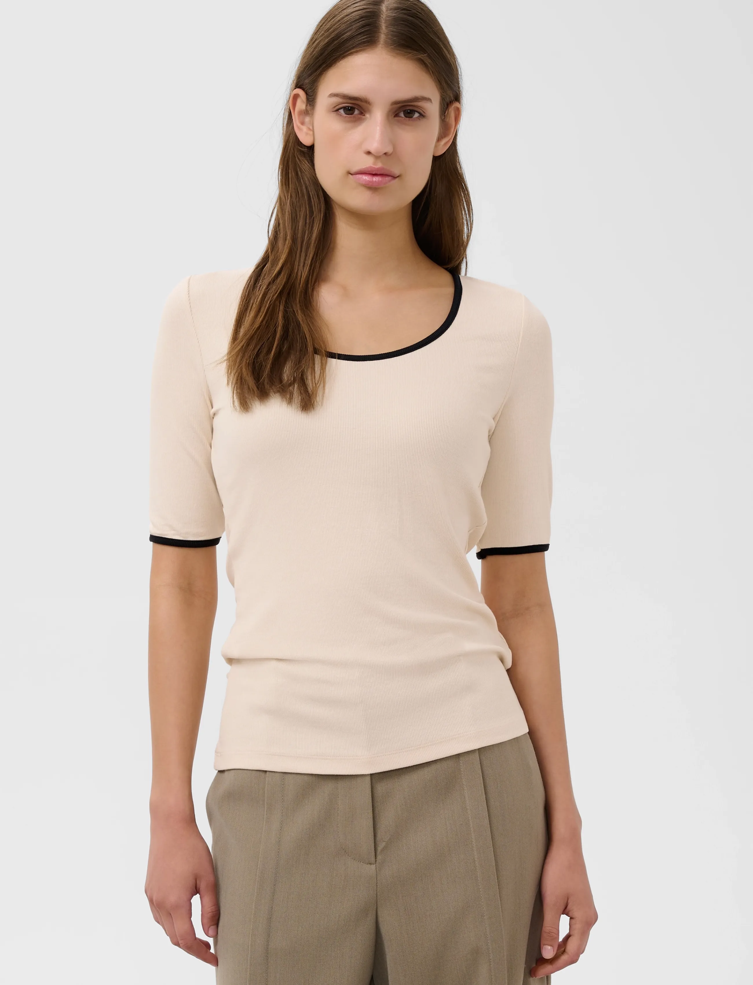 Soaked SLNaida Tee - Soaked in Luxury - SANDSHELL / cream