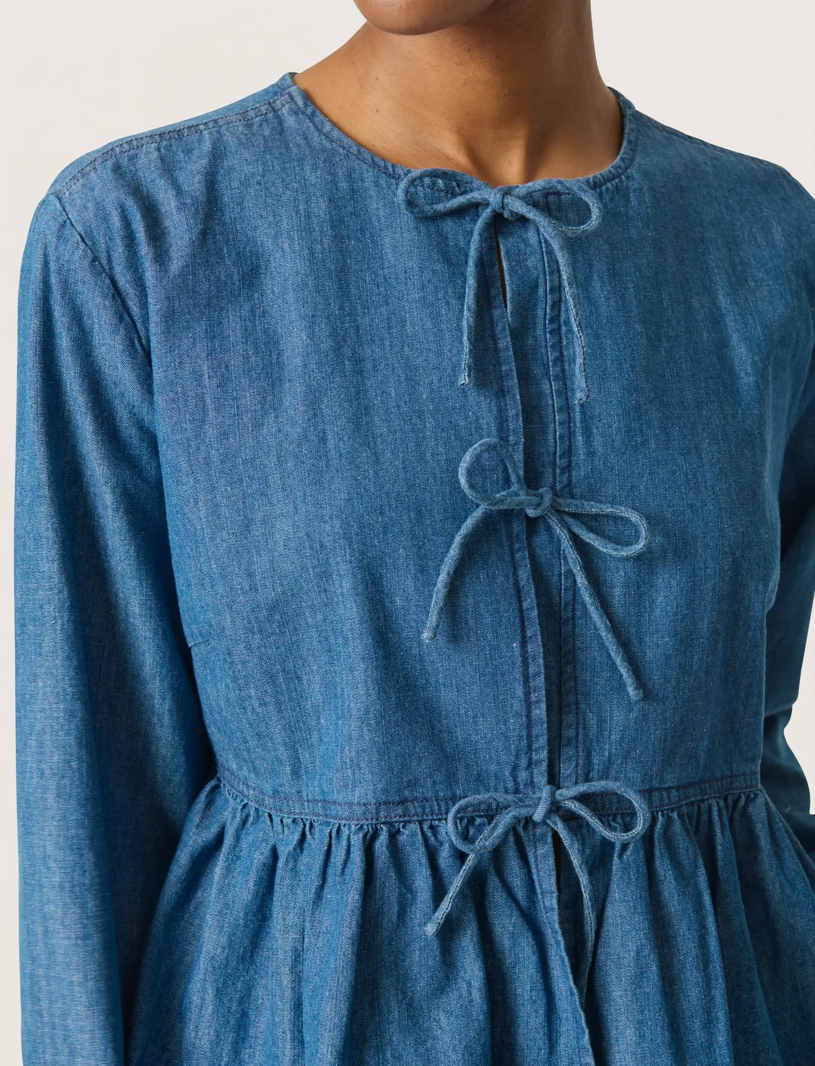 Soaked - SLChamy Shirt Blouse - denim shirts - medium blue denim - 5