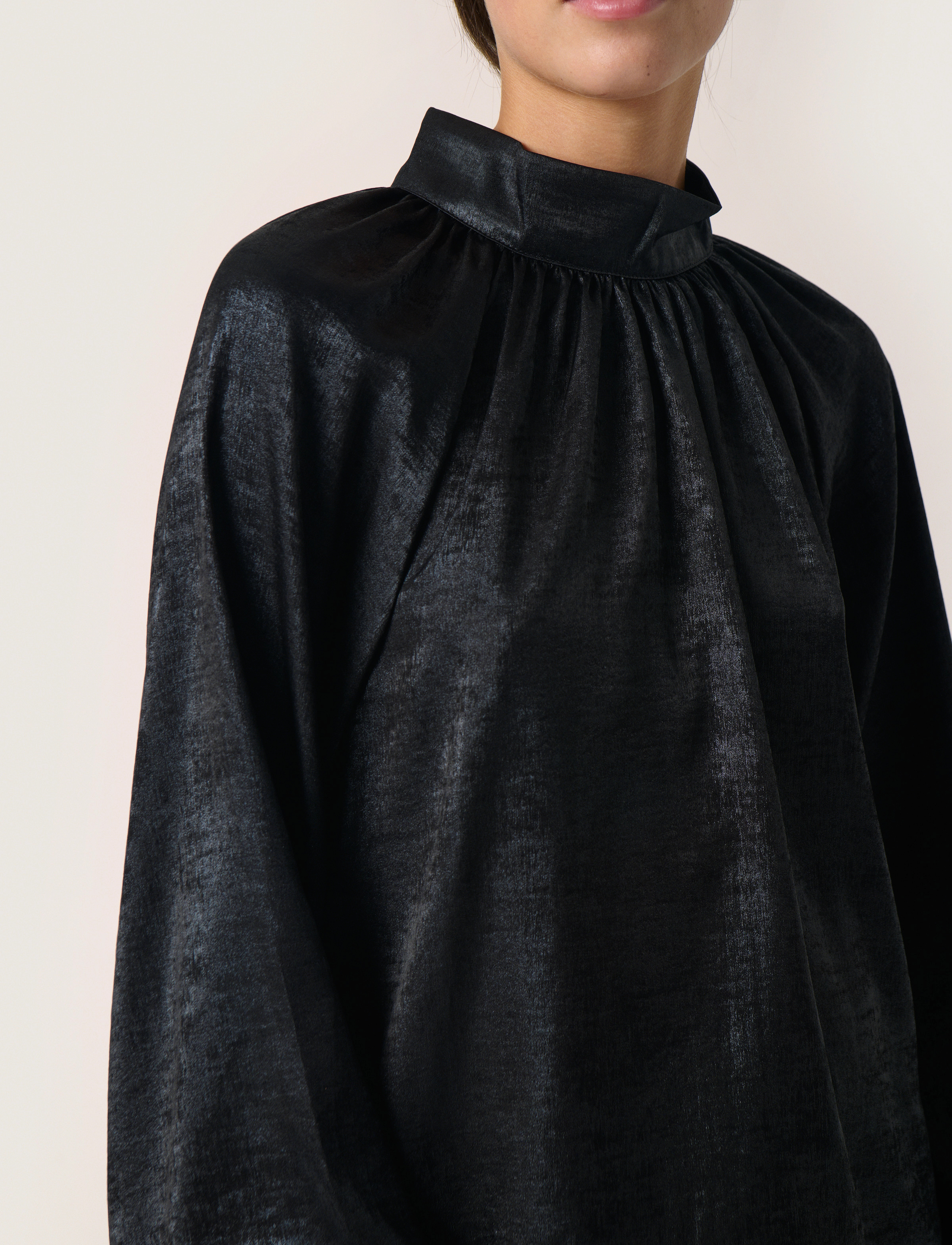 Soaked - SLElvie Ronya Blouse - long-sleeved blouses - black - 5