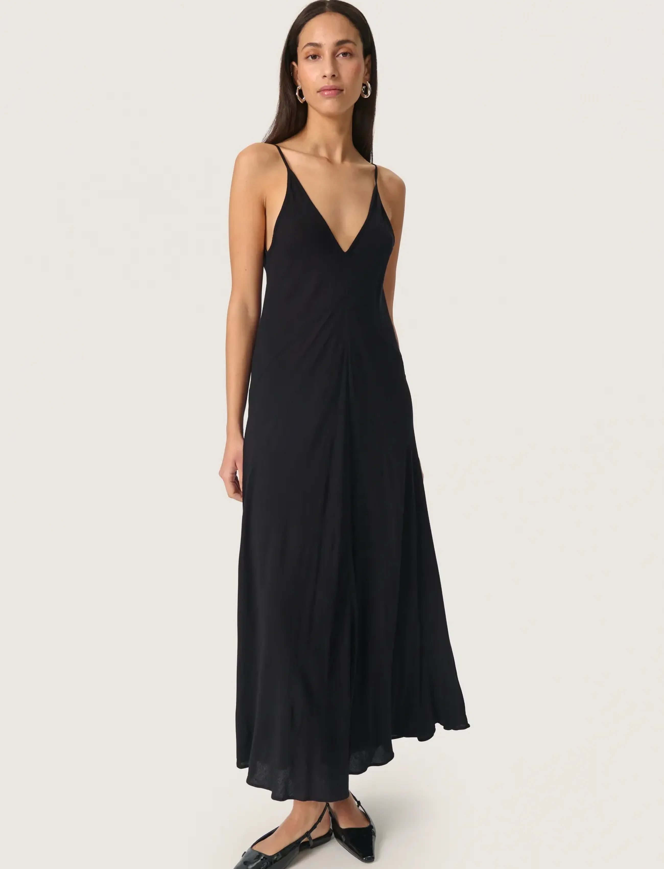 Soaked Slelonor Strap Dress, M, Dresses, Schwarz - Maxi Frauen