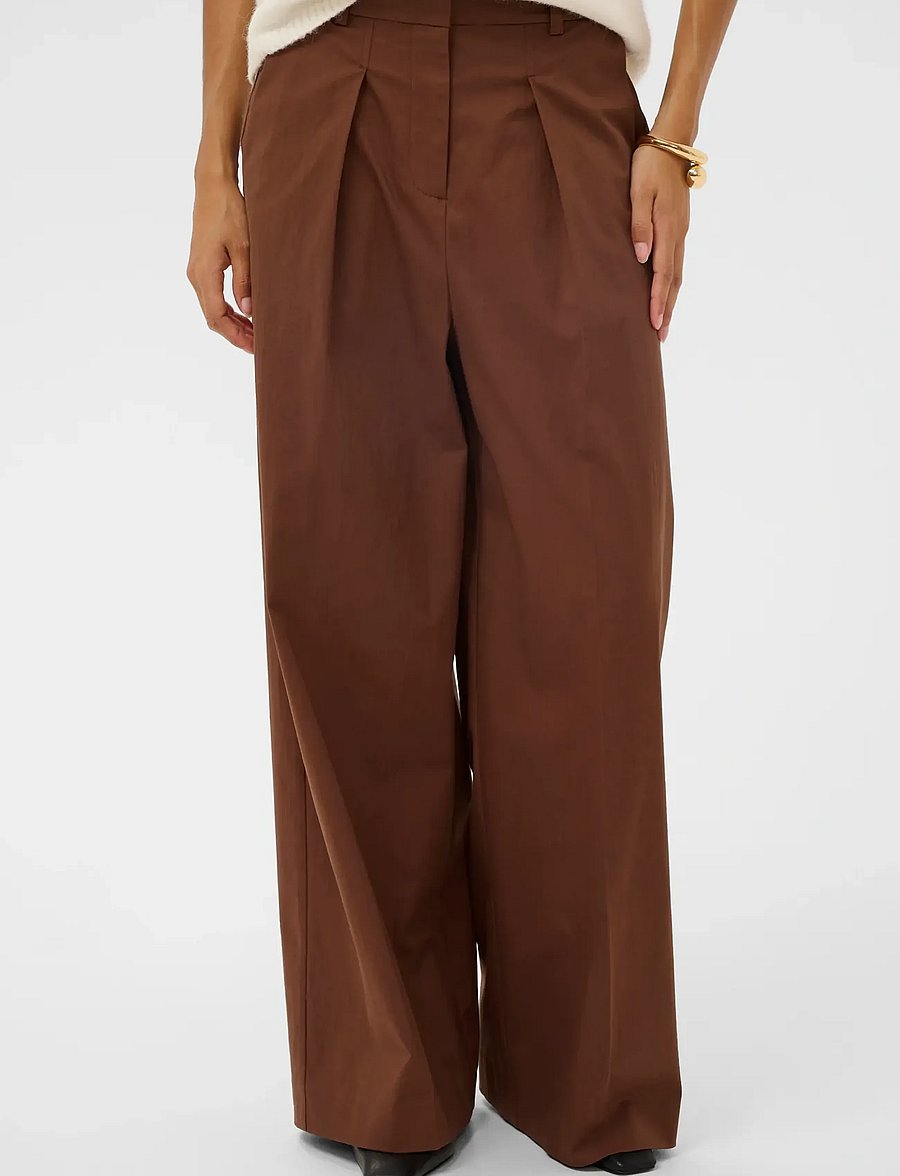 Soaked - SLMalo Pants - poolpikad püksid - cappuccino - 0