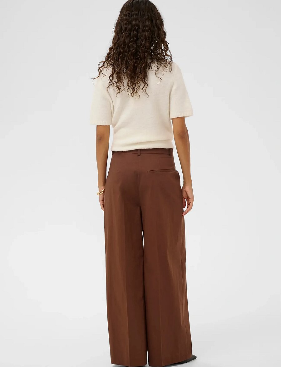 Soaked - SLMalo Pants - poolpikad püksid - cappuccino - 4