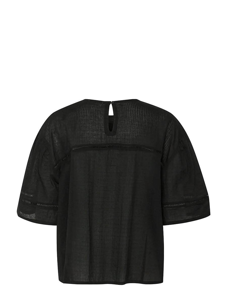 Soaked - SLAmona Blouse SS - kortærmede bluser - black - 2