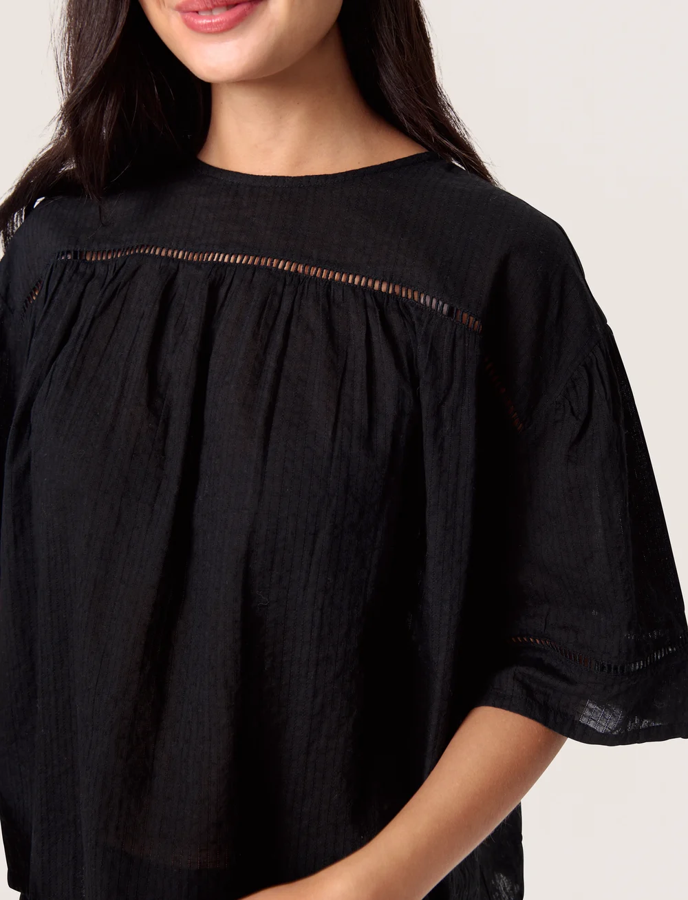 Soaked in Luxury - SLAmona Blouse SS - lühikeste varrukatega pluusid - black - 5