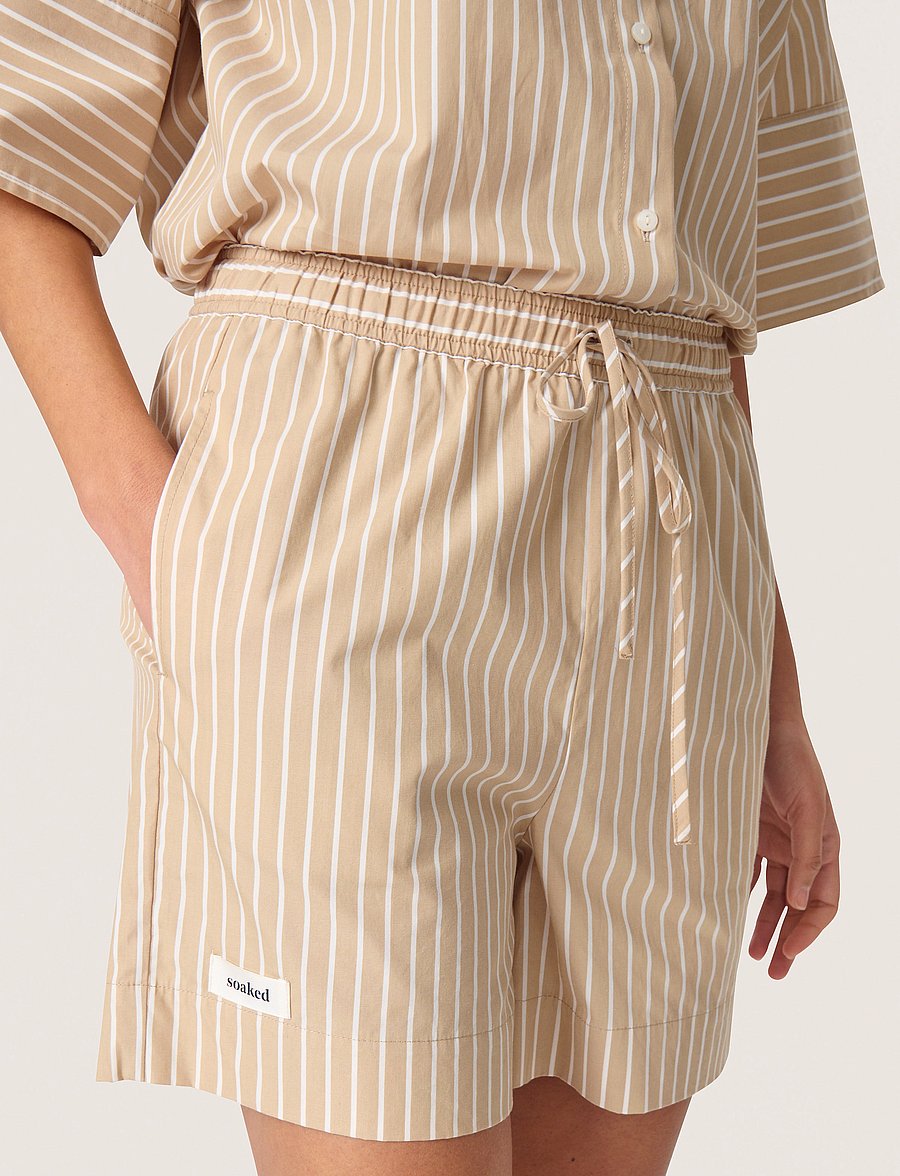 Soaked - SLKaily Shorts - casual szorty - travertine stripes - 5