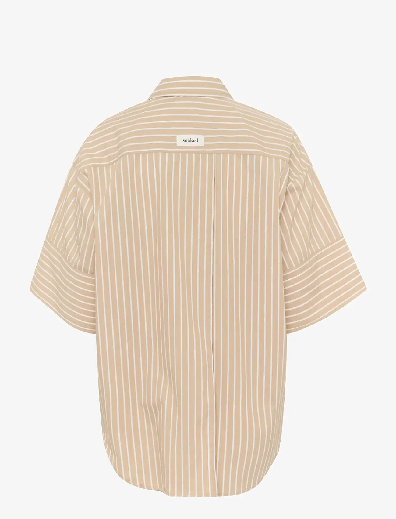Soaked in Luxury - SLKaily Shirt SS - lyhythihaiset kauluspaidat - travertine stripes - 2