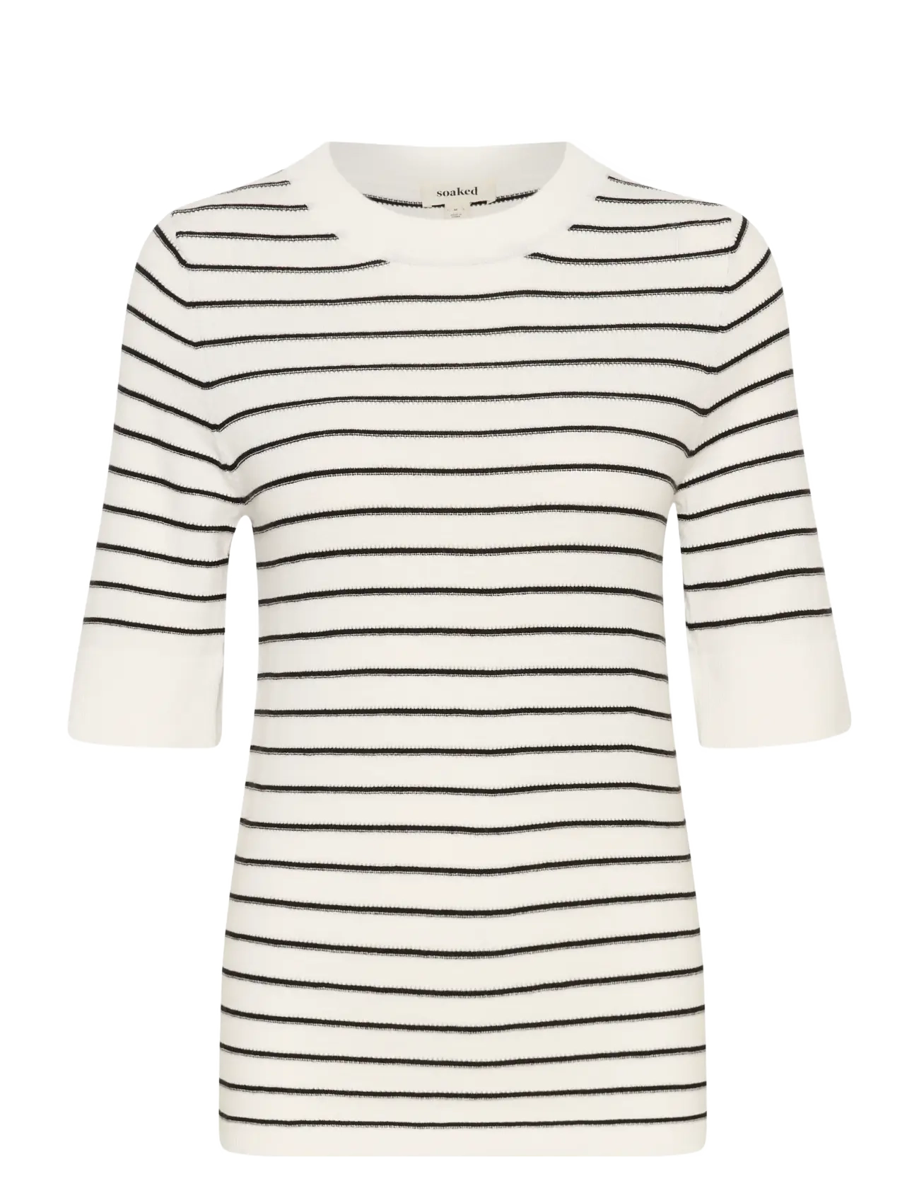SOAKED Slspina Gestreift Pullover Ss Weiß - XXL - Damen