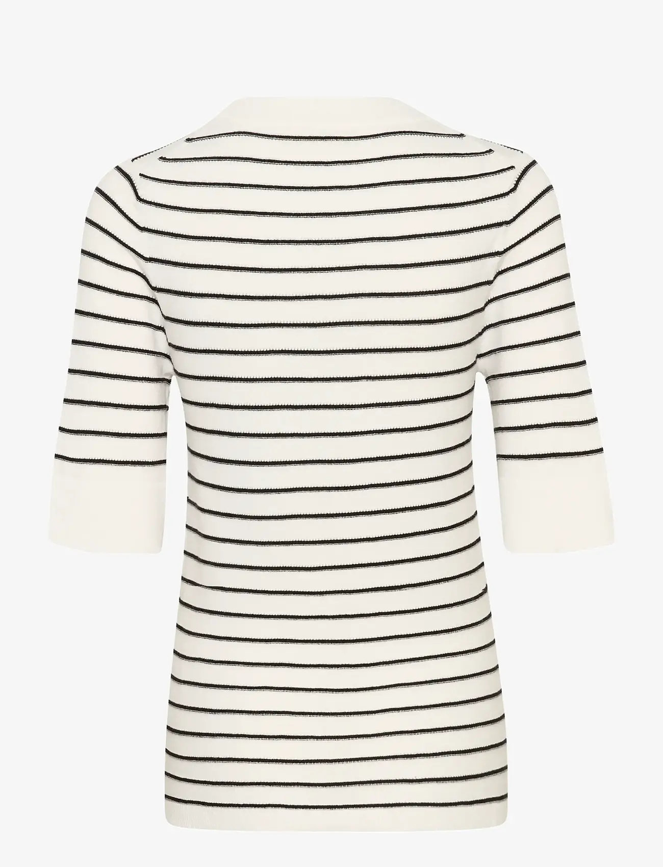 Soaked in Luxury - SLSpina Striped Pullover SS - pullover - broken white w black stripe - 2