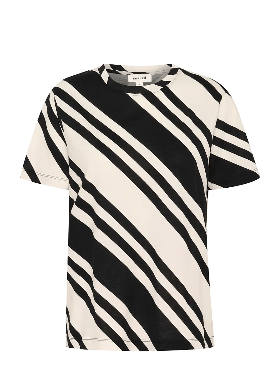 Soaked - SLAeve Tee - t-shirts - white and black diagonal - 1