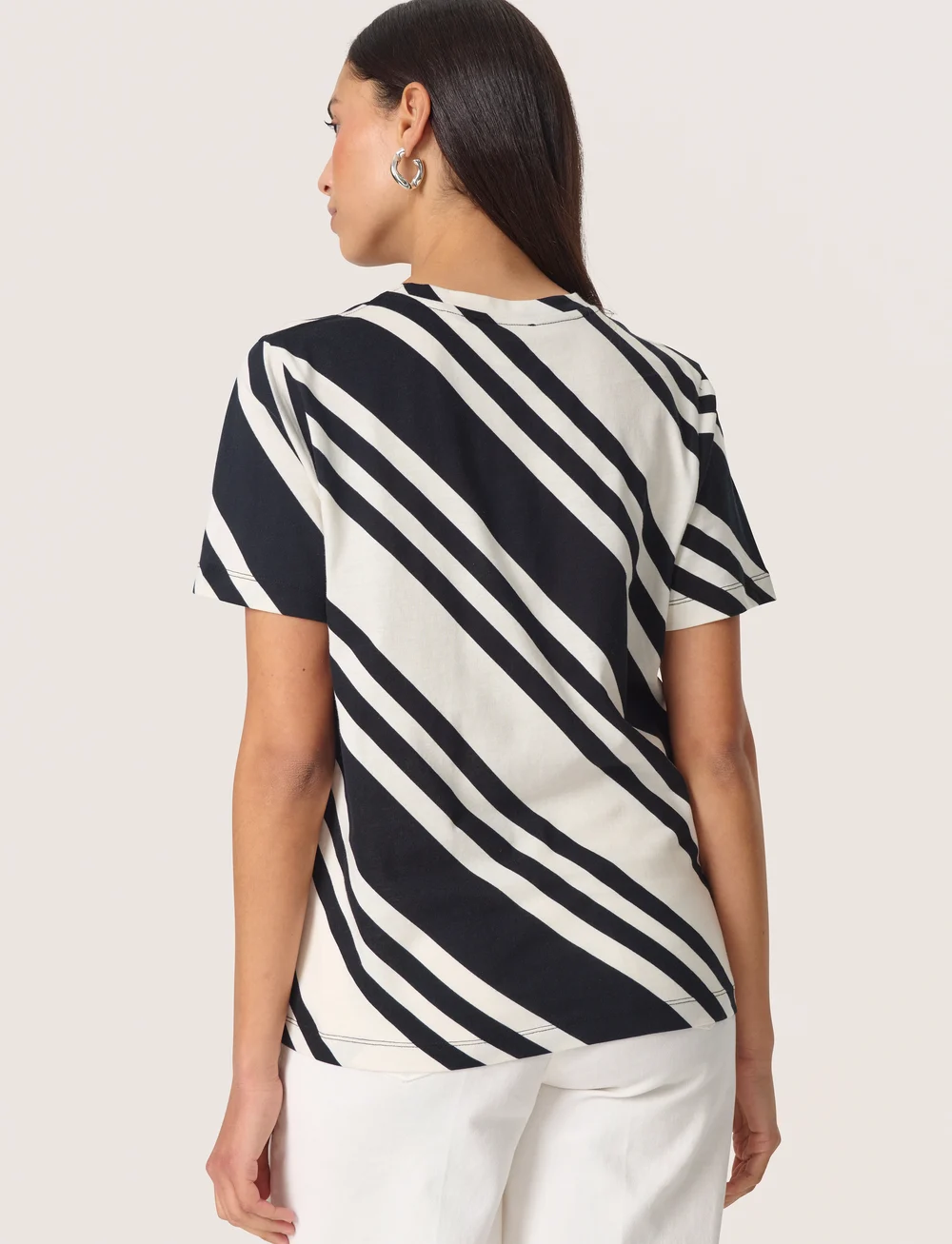 Soaked in Luxury - SLAeve Tee - t-shirts - white and black diagonal - 4