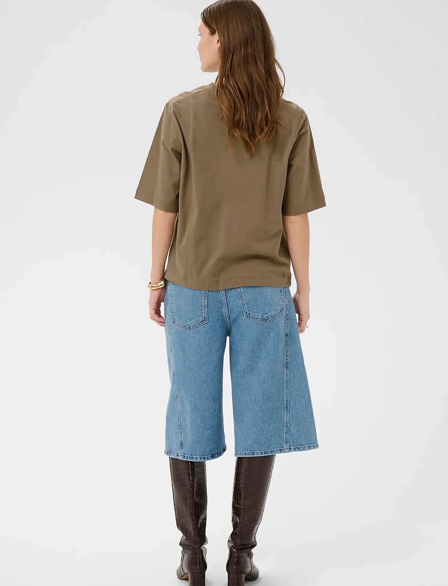 Soaked - SLJina Basic Tee - t-shirts - dusky green - 4
