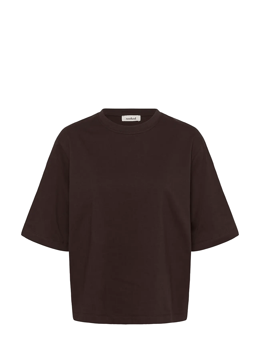 Soaked - SLJina Basic Tee - t-särgid - ganache - 1