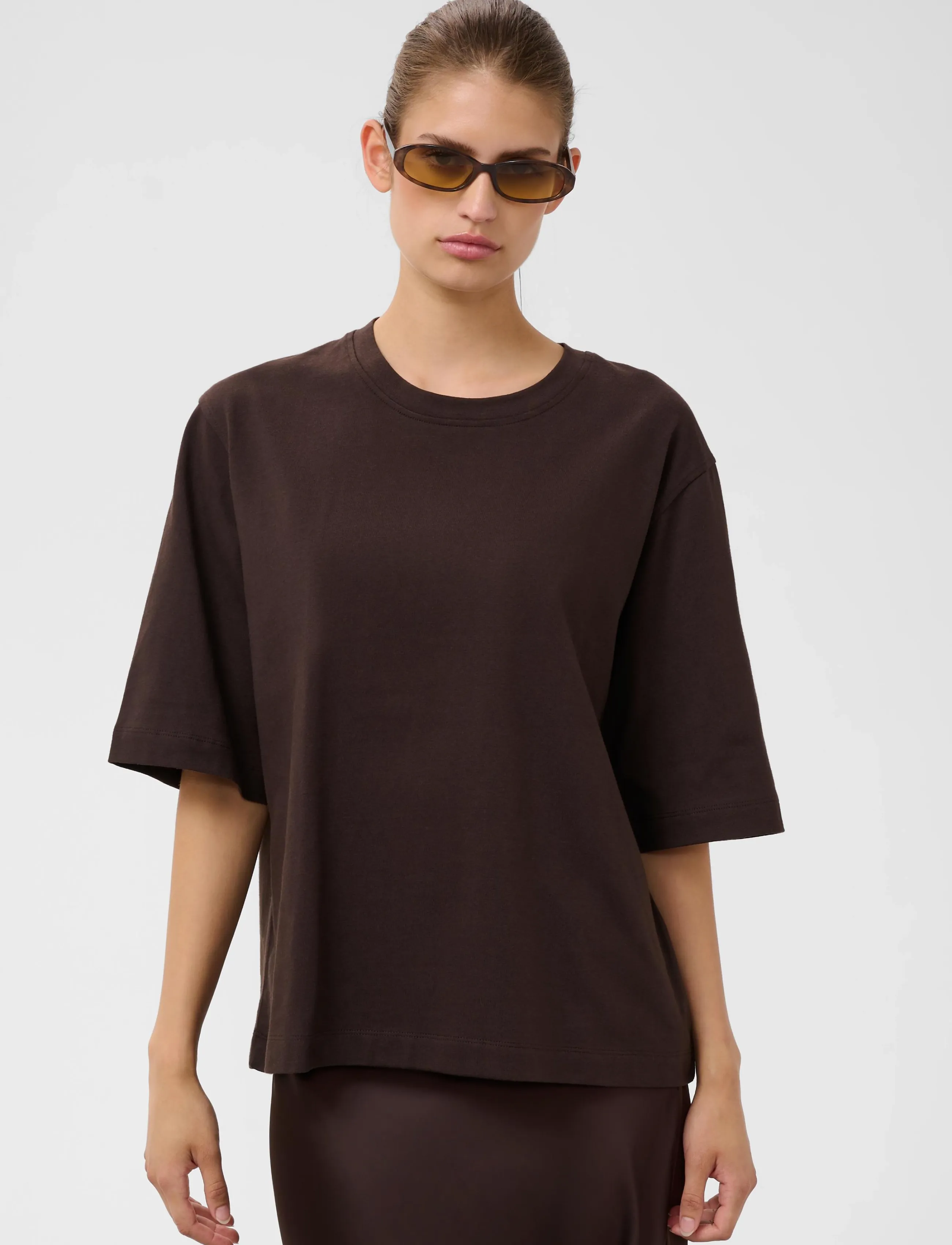 Soaked SLJina Basic Tee - Soaked in Luxury - GANACHE / brown
