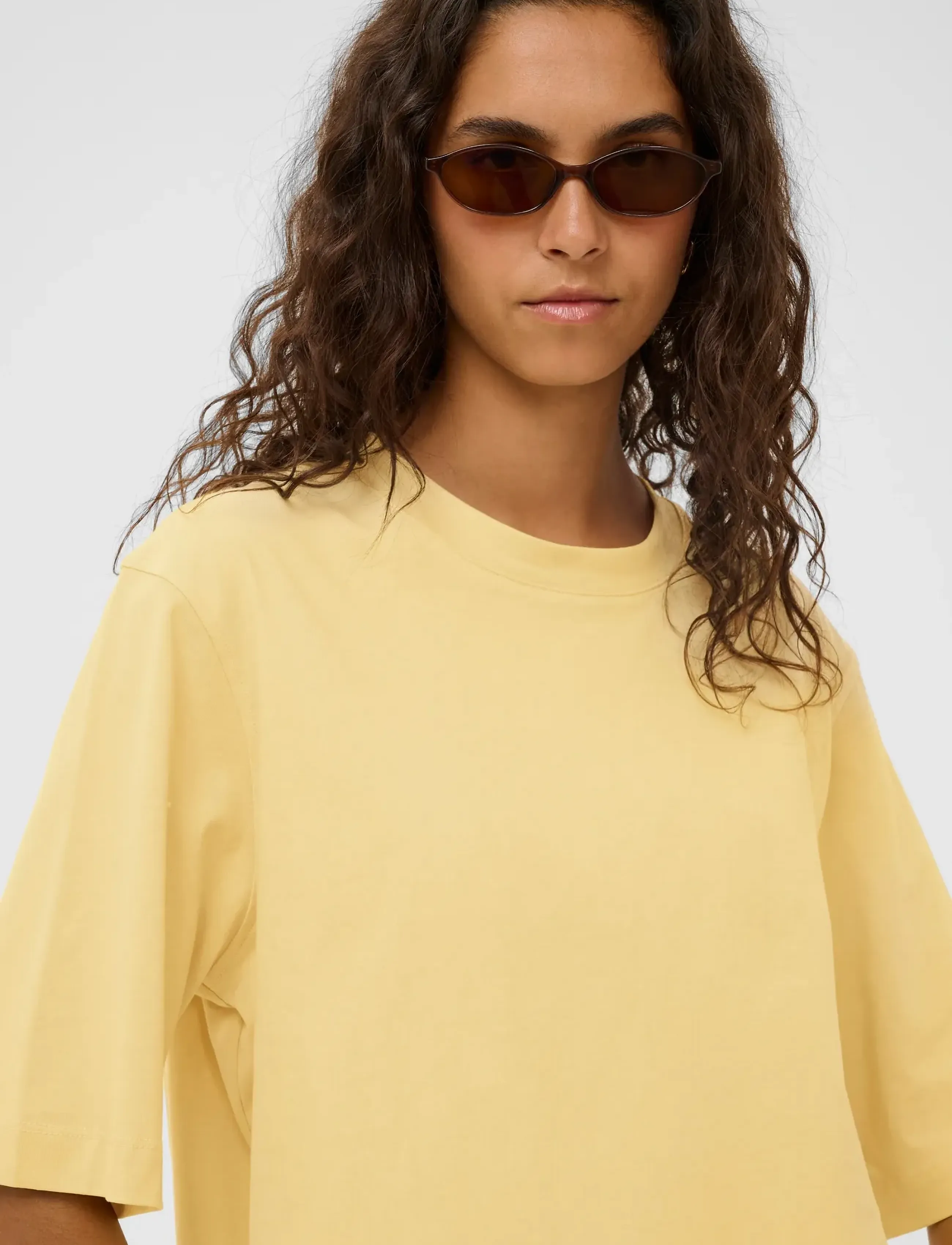 Soaked - SLJina Basic Tee - t-shirts - reed yellow - 3