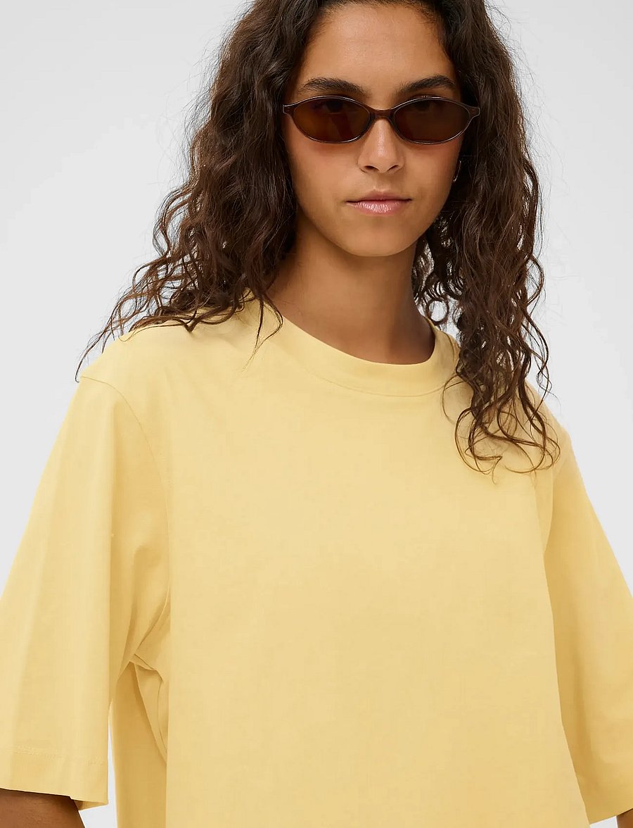Soaked - SLJina Basic Tee - t-shirts - reed yellow - 3