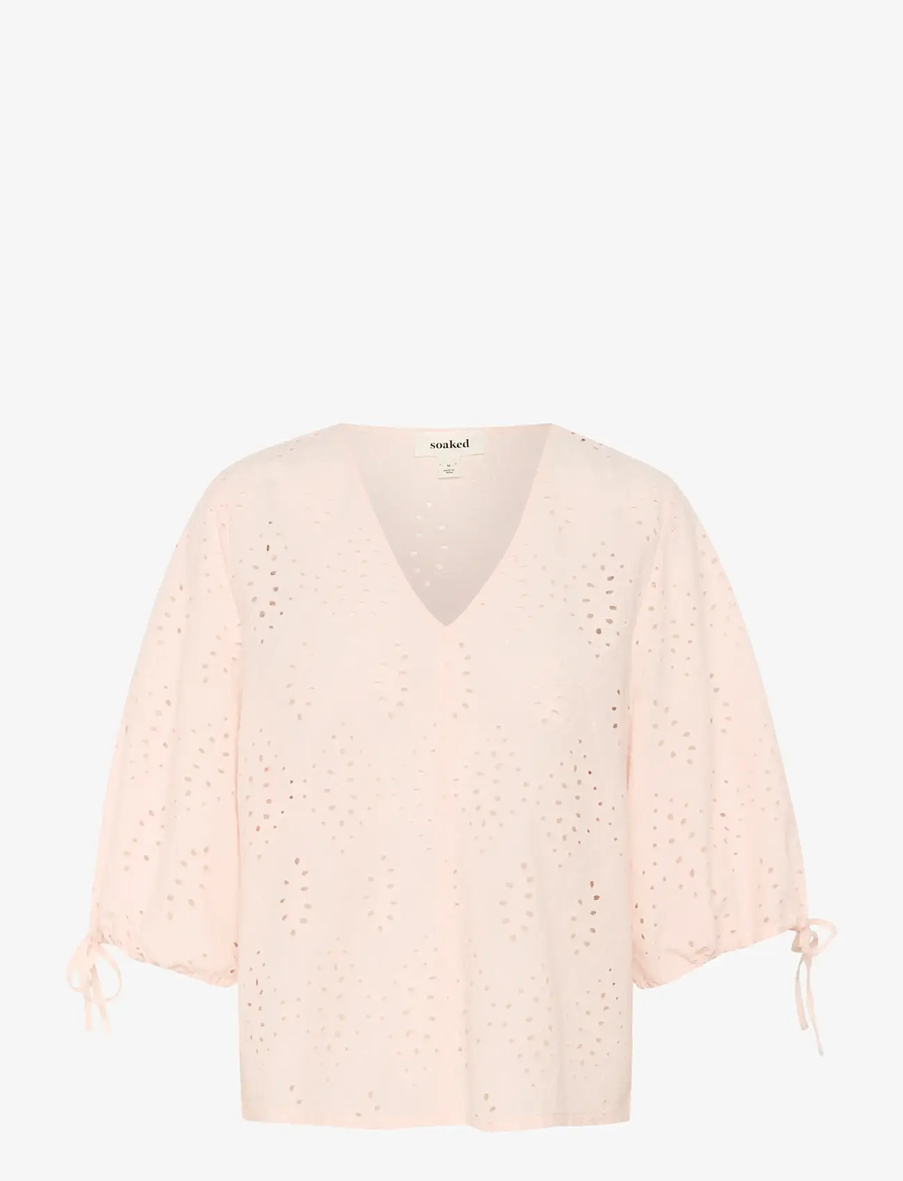 Soaked - SLJoella Blouse SS - kurzämlige blusen - peach whip - 1