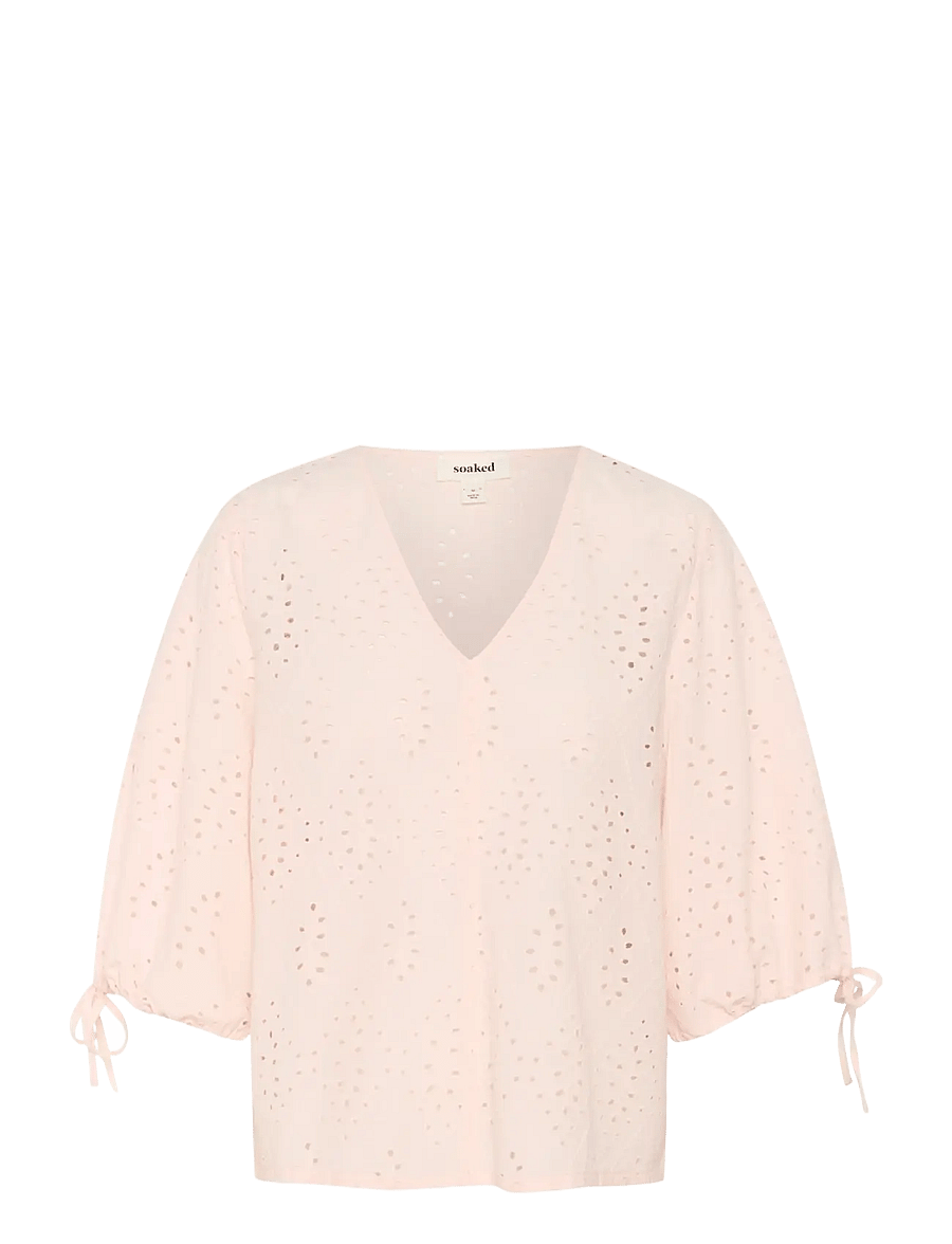 Soaked - SLJoella Blouse SS - kurzärmelige blusen - peach whip - 1