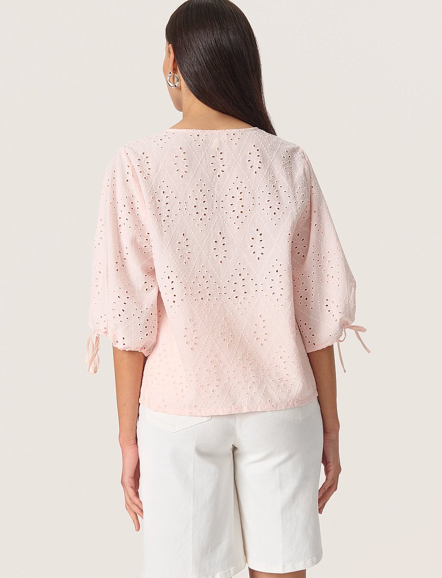 Soaked - SLJoella Blouse SS - kurzärmelige blusen - peach whip - 4
