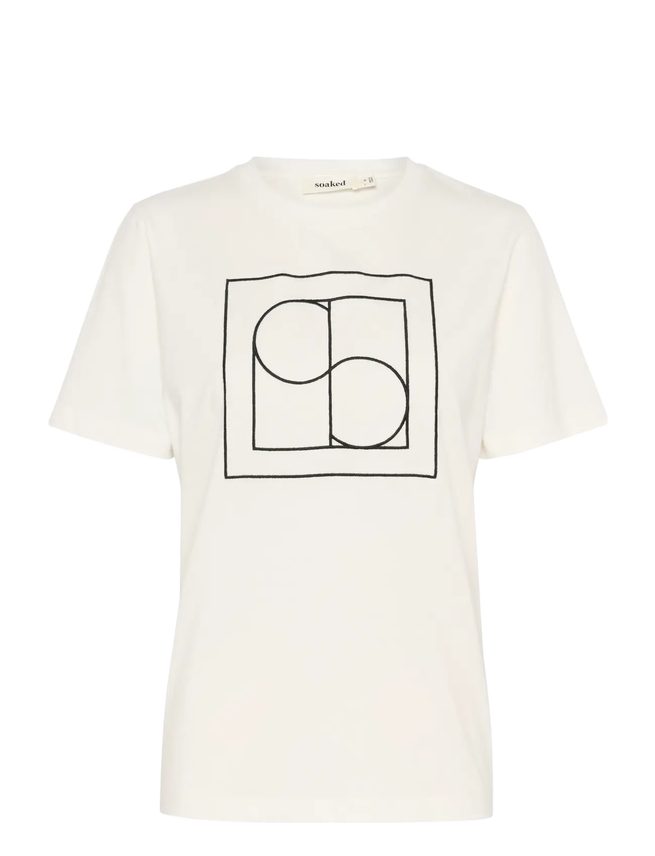 Soaked SLVarga Embroidered Tee SS - Kläder - BROKEN WHITE / white