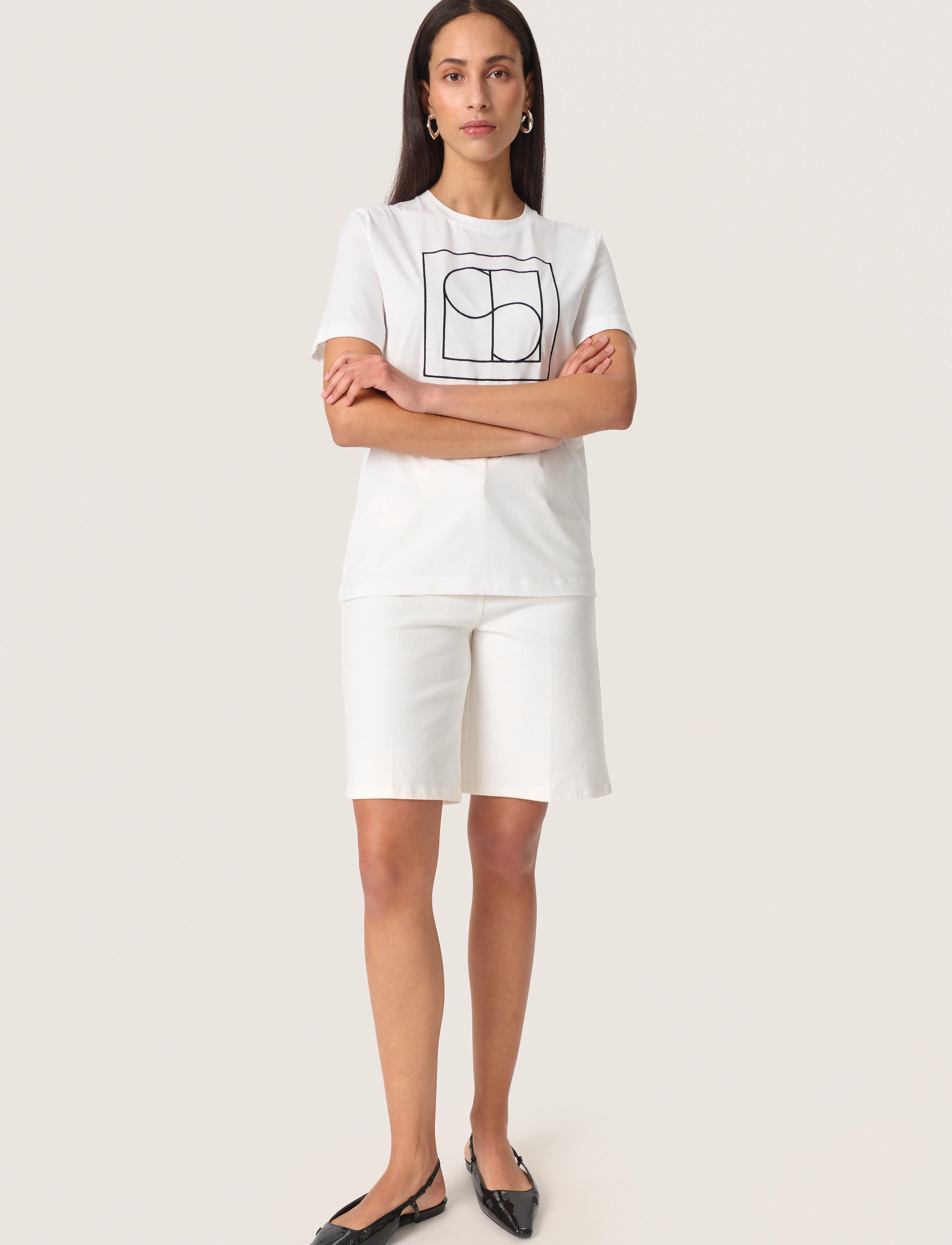 Soaked - SLVarga Embroidered Tee SS - t-shirts - broken white - 3