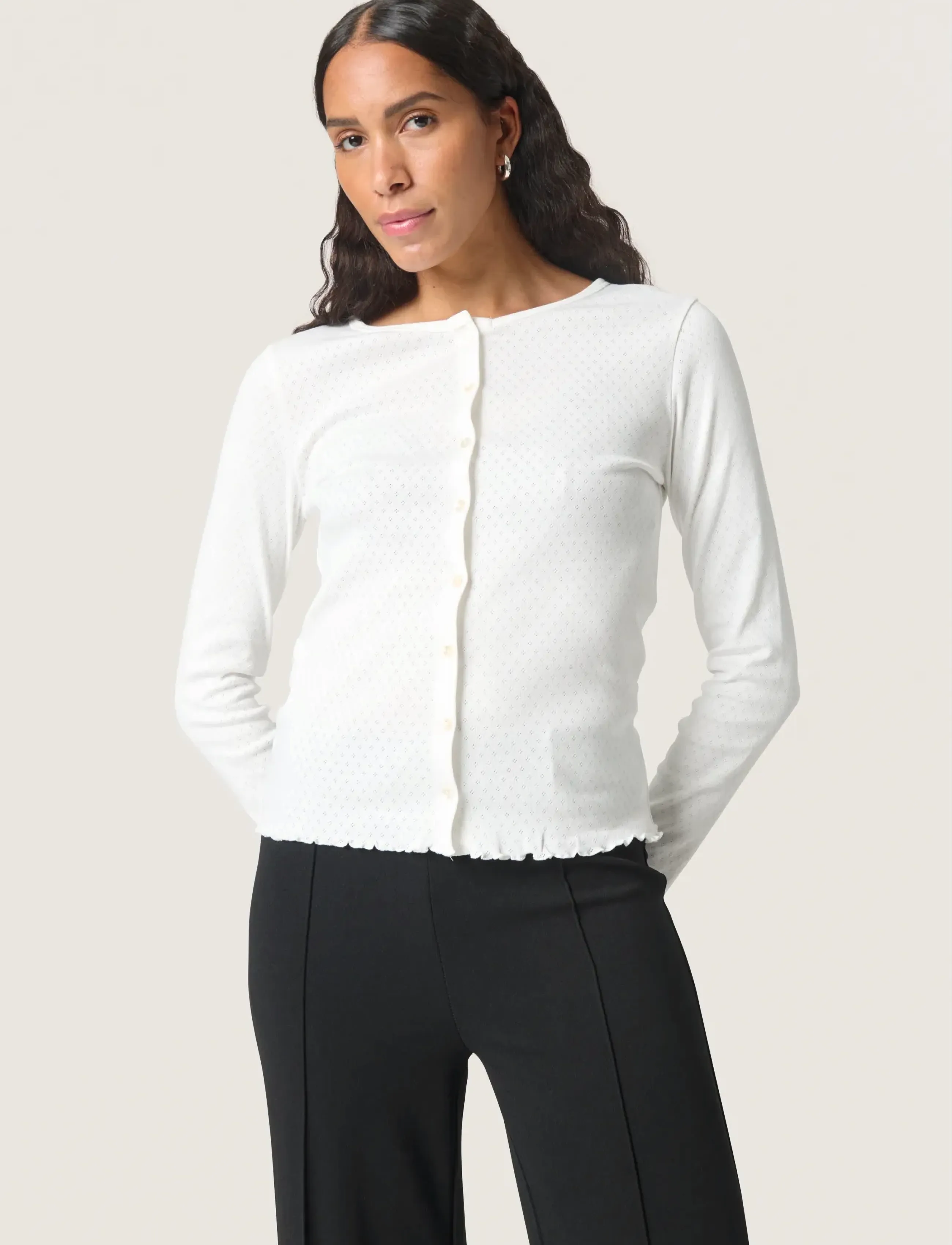 Soaked Slvenola Cardigan, XL, Knitwear, Creme - Cardigans, Frauen