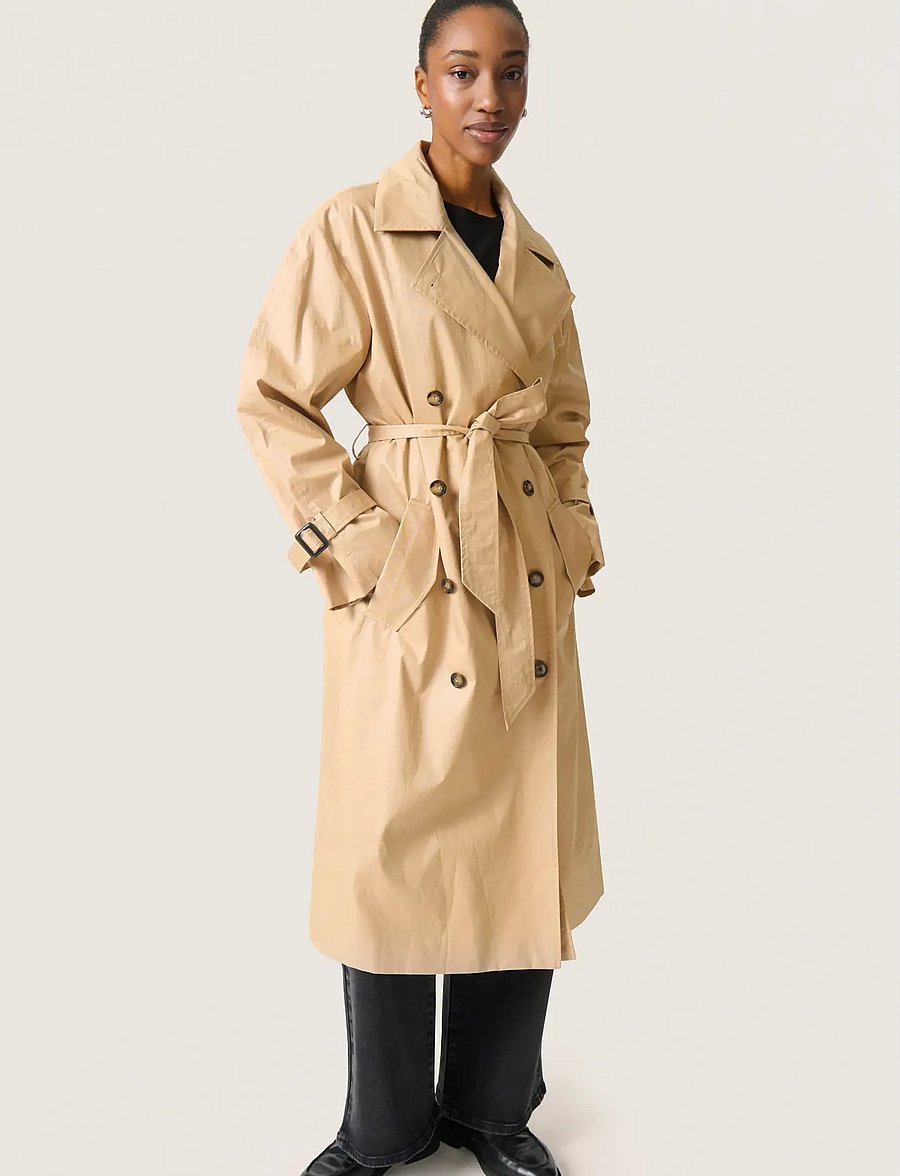 Soaked - SLFavne Belt Trench Coat - trenchcoats - curds & whey - 3