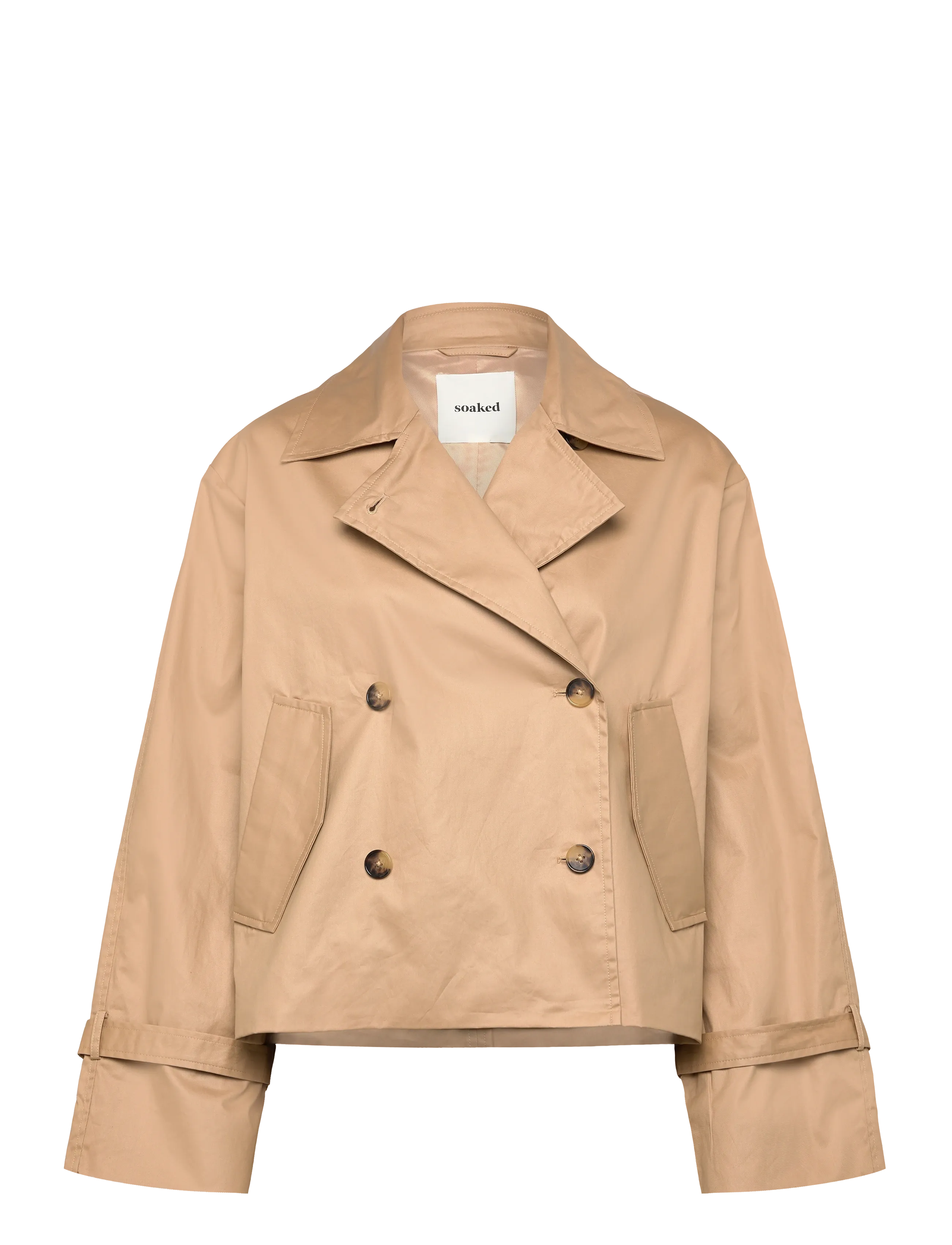 Soaked in Luxury SLFavne Short Trench Coat - Uus - CURDS & WHEY / beige