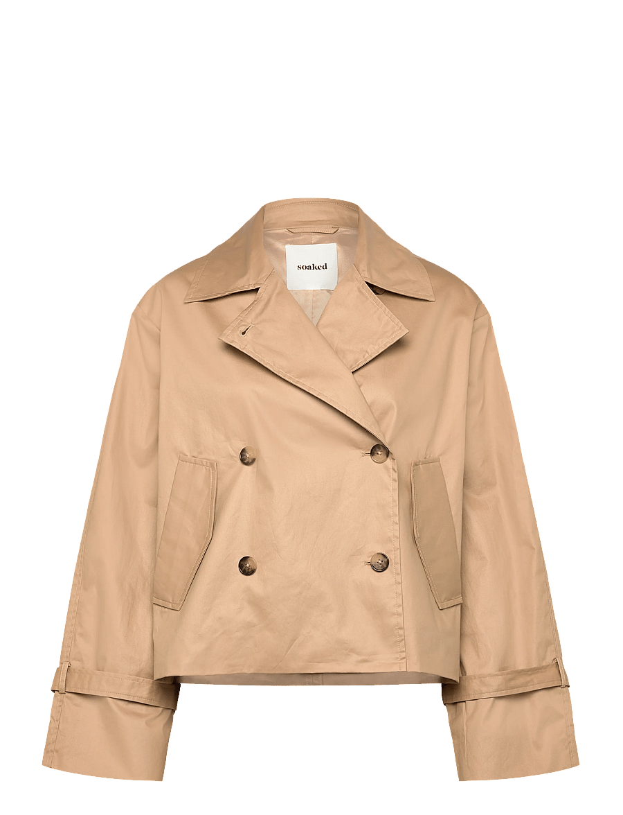 Soaked - SLFavne Short Trench Coat - kevadjoped - curds & whey - 1