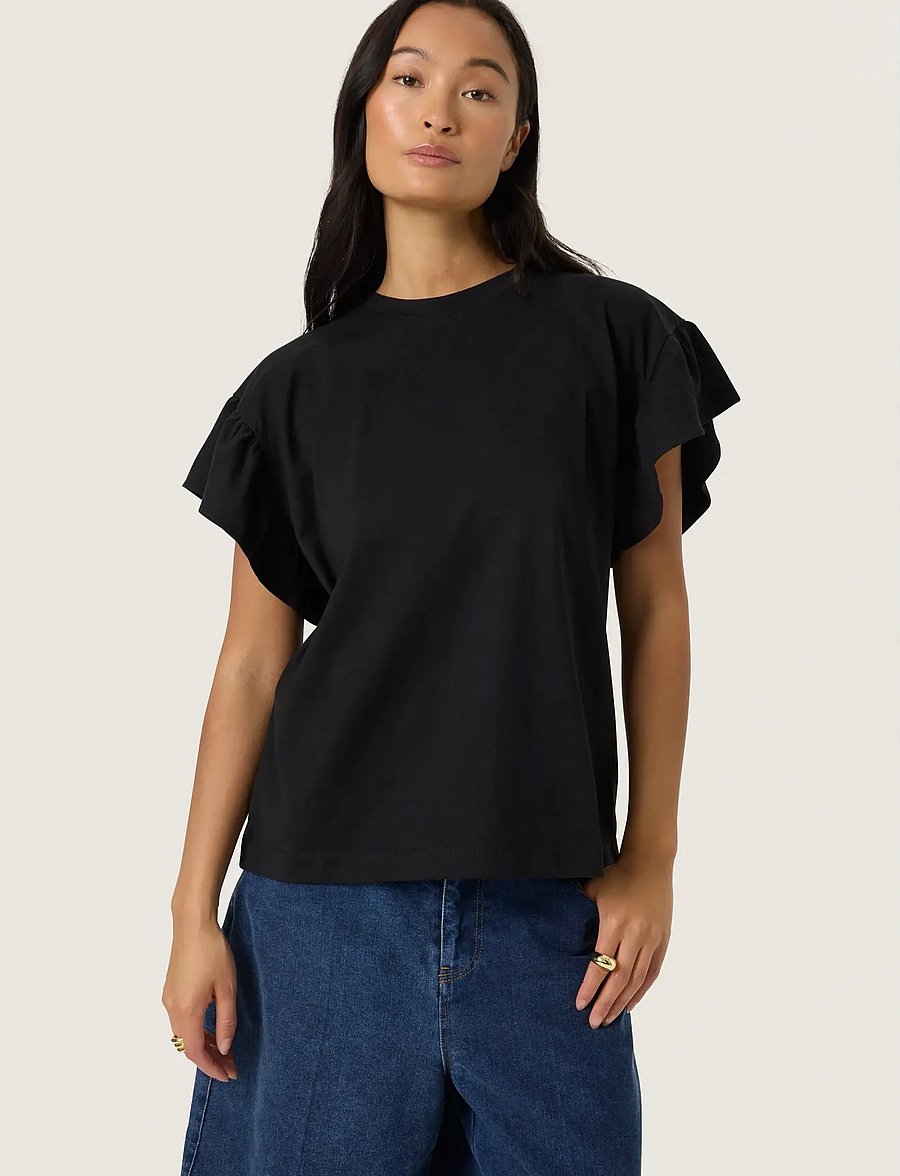 Soaked - SLJina Flary Tee - t-särgid - black - 3