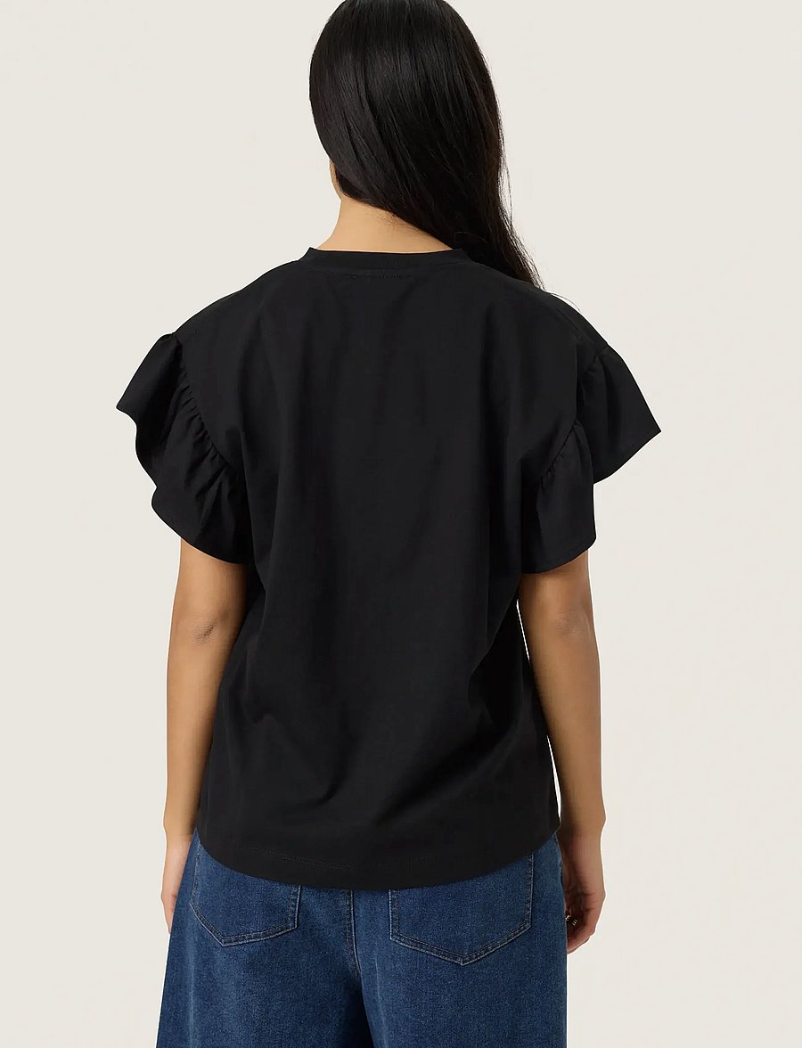 Soaked - SLJina Flary Tee - t-särgid - black - 4