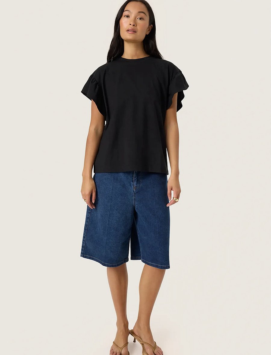 Soaked - SLJina Flary Tee - t-särgid - black - 5