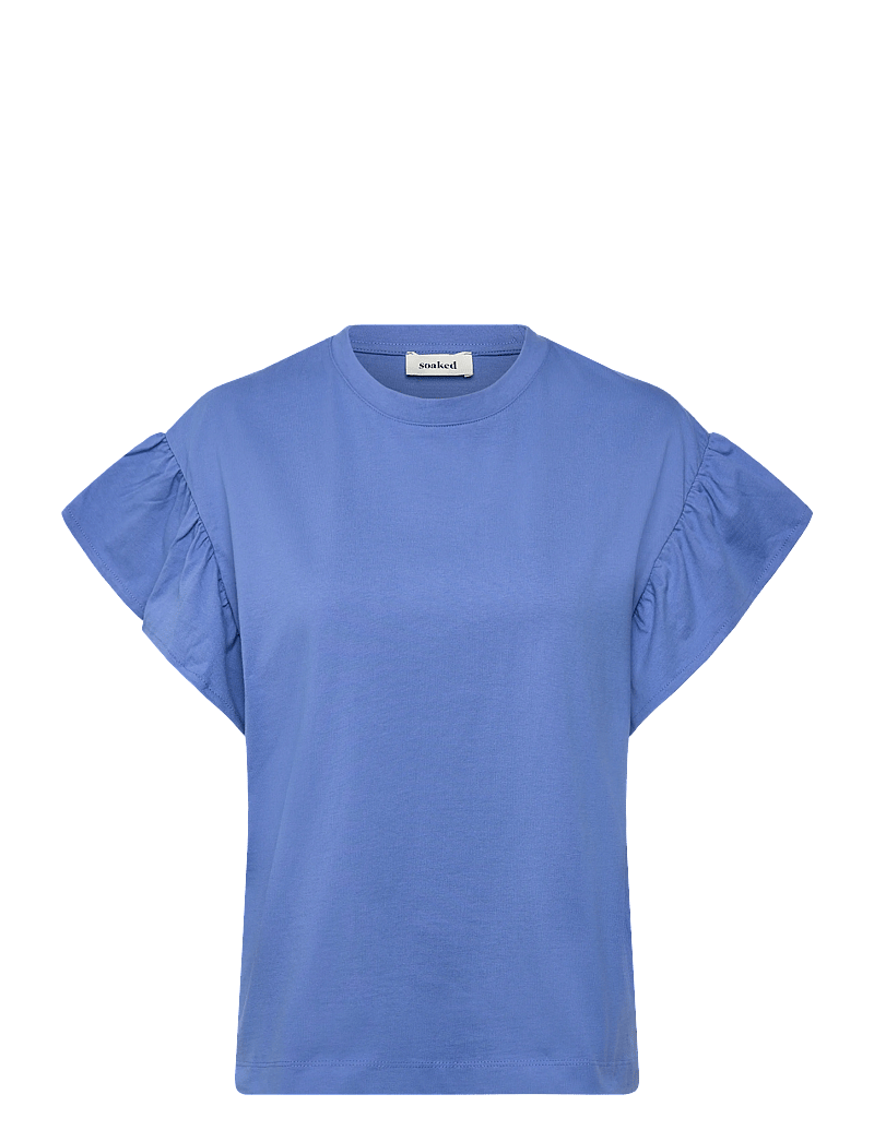 Soaked in Luxury - SLJina Flary Tee - t-shirts - blue yonder - 1