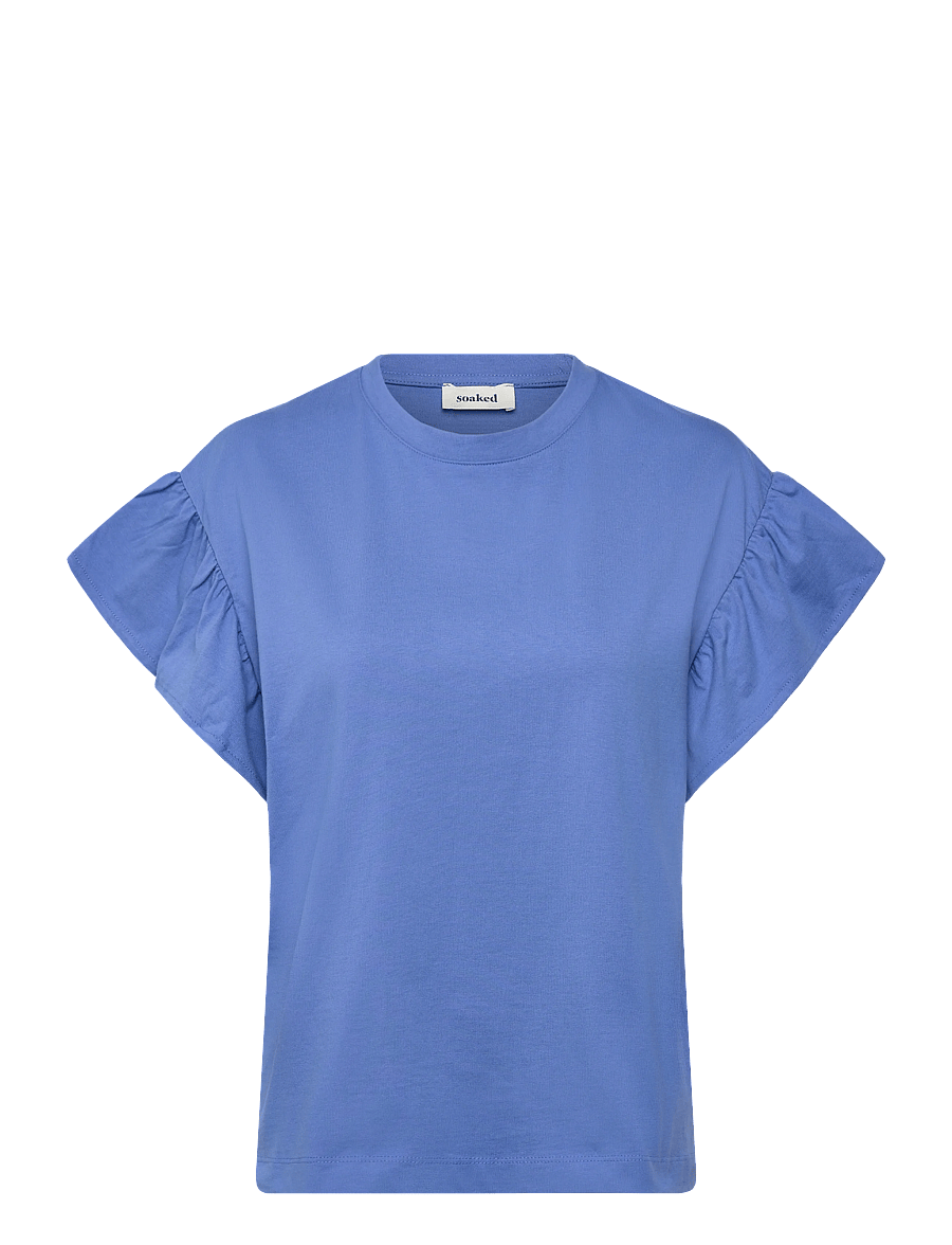 Soaked - SLJina Flary Tee - t-särgid - blue yonder - 1