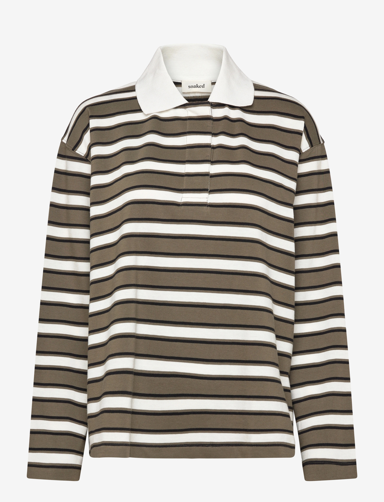 Soaked - SLNeo Polo Shirt - marškiniai ilgomis rankovėmis - grape leaf stripe - 1
