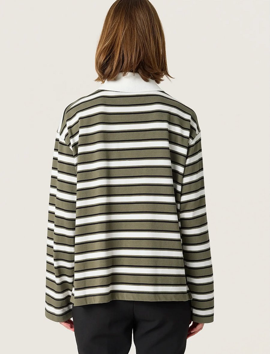 Soaked - SLNeo Polo Shirt - langärmlige hemden - grape leaf stripe - 3