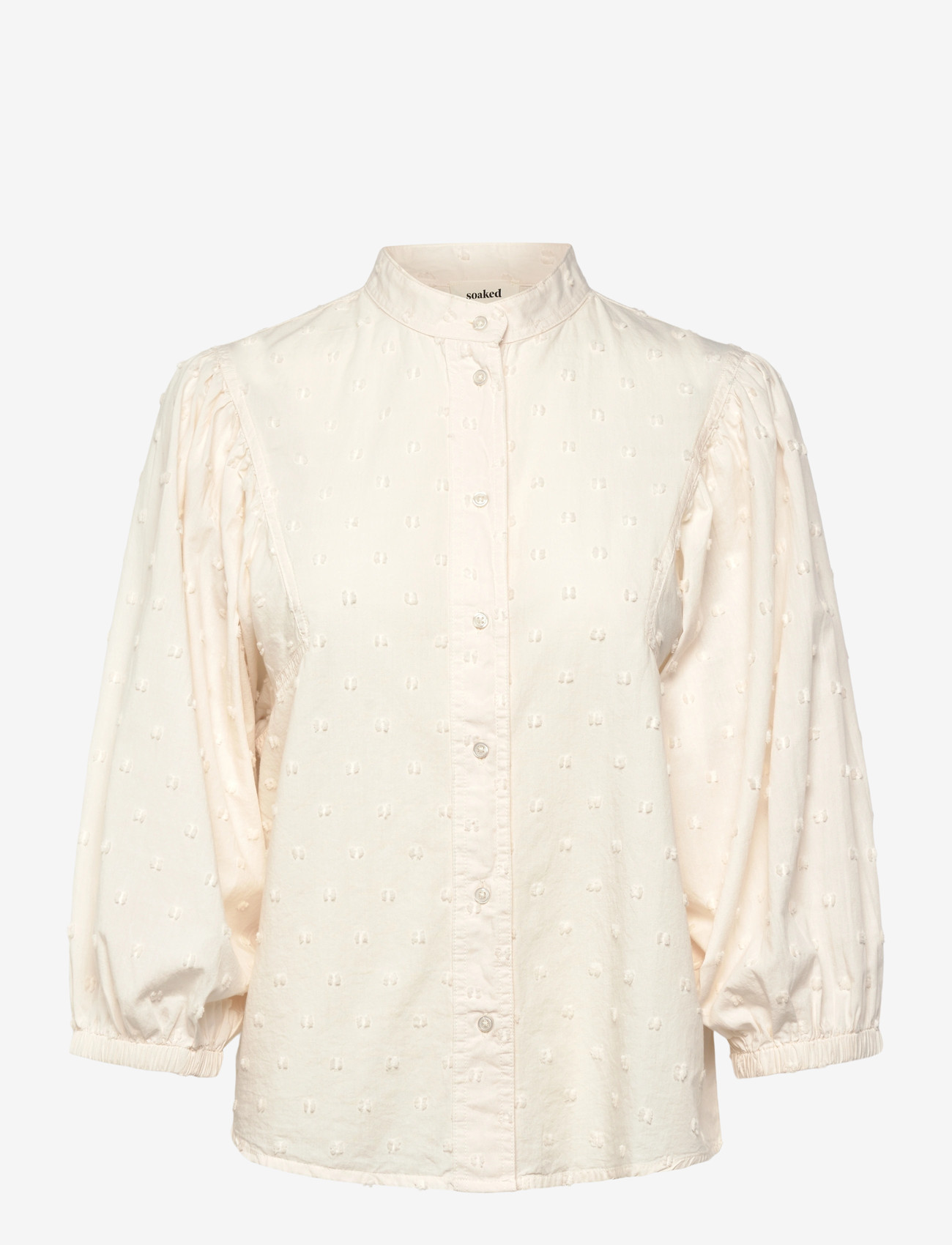 Soaked - SLSunela Shirt 3/4 - langærmede skjorter - broken white - 1
