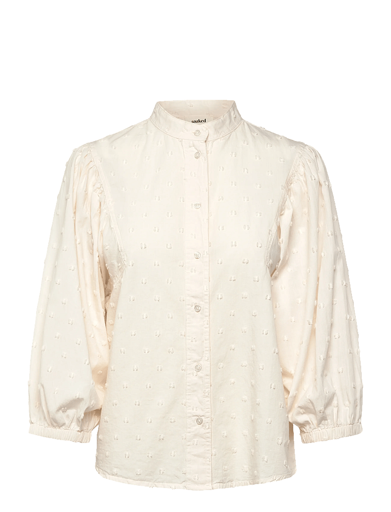 Soaked - SLSunela Shirt 3/4 - langærmede skjorter - broken white - 1