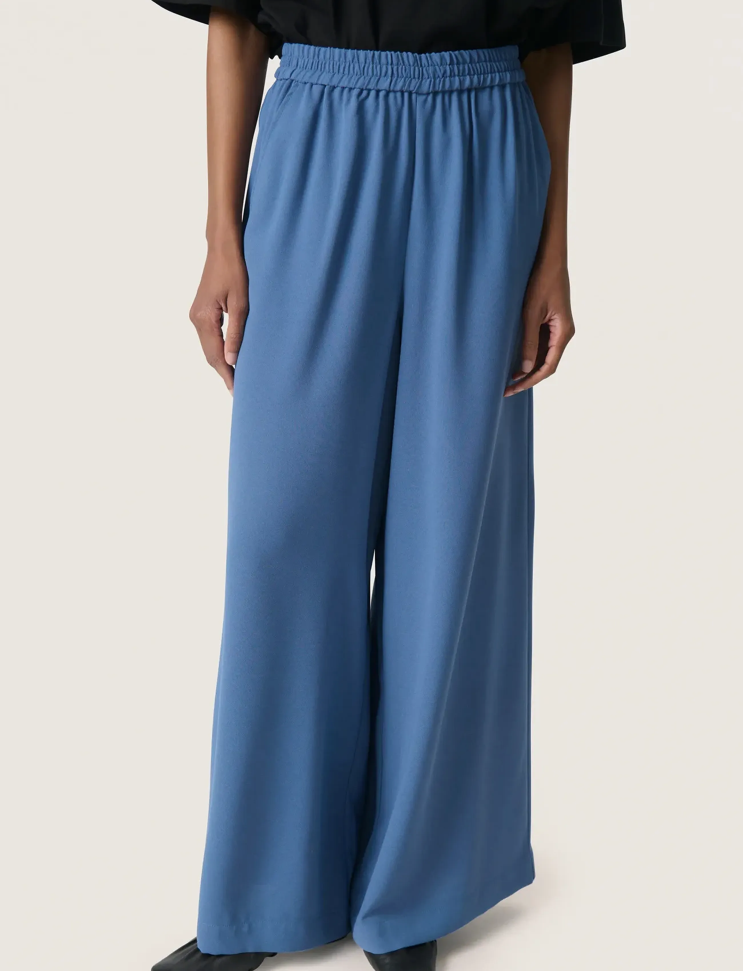 Soaked Slshirley Wide Pants, Kvinder, Vide Bukser, Blå, Str: S