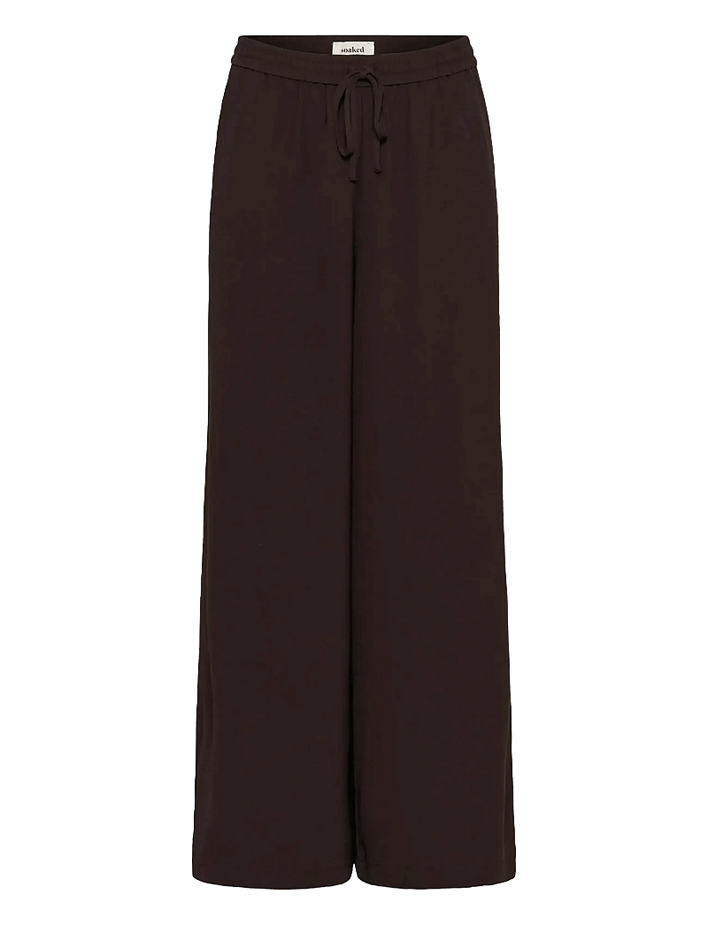 Soaked in Luxury - SLShirley Wide Pants - vida byxor - chocolate torte - 1