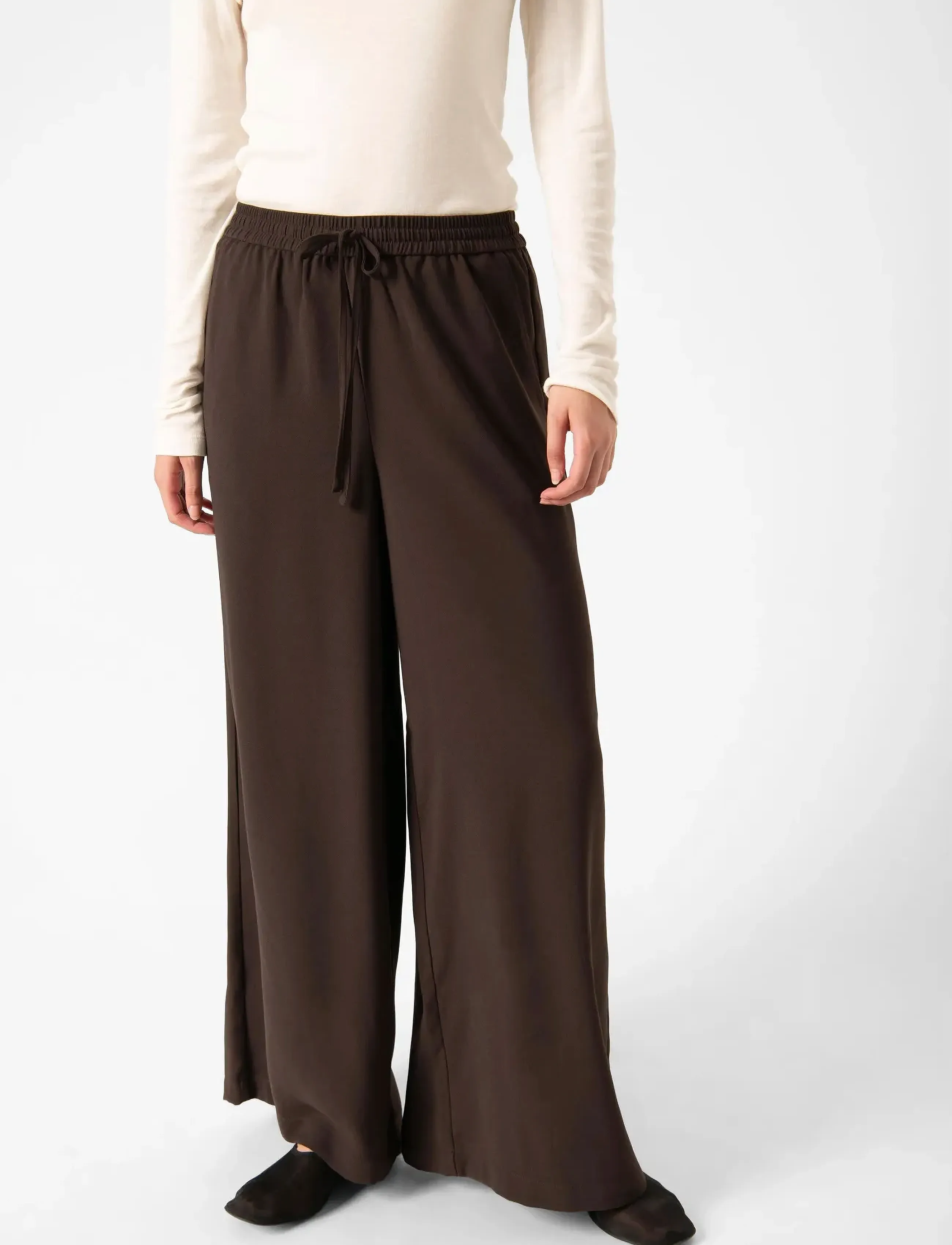 Soaked Slshirley Wide Pants, Kvinder, Vide Bukser, Brun, Str: M