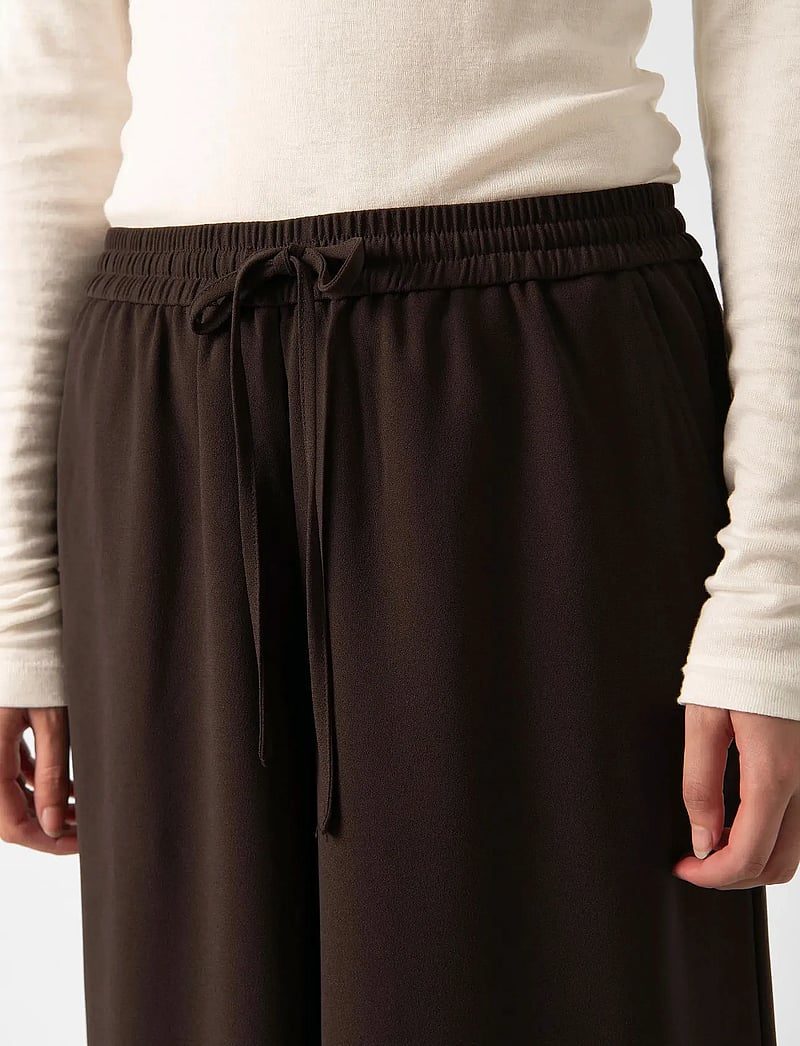 Soaked in Luxury - SLShirley Wide Pants - vida byxor - chocolate torte - 5