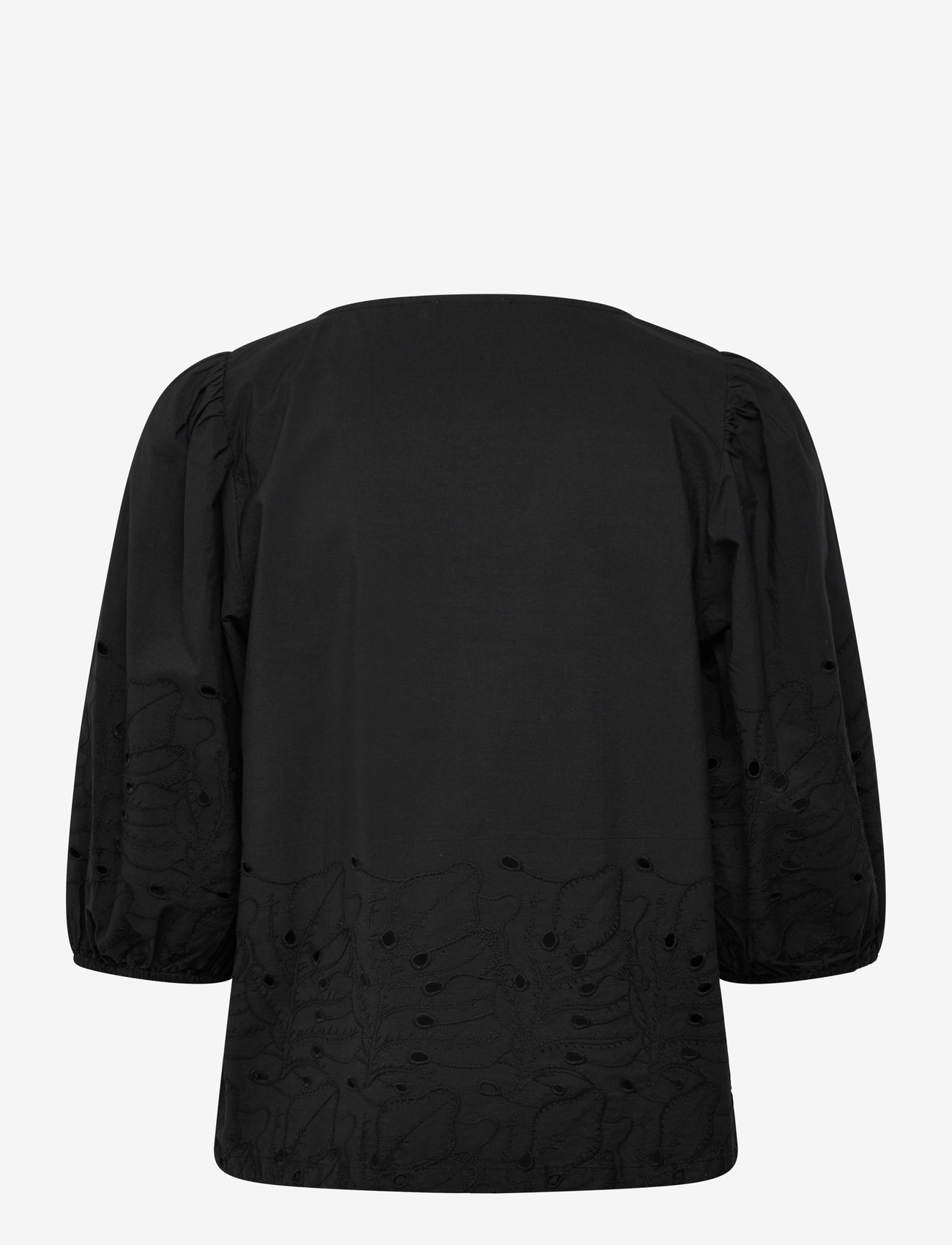 Soaked - SLManja Blouse SS - langærmede bluser - black - 1