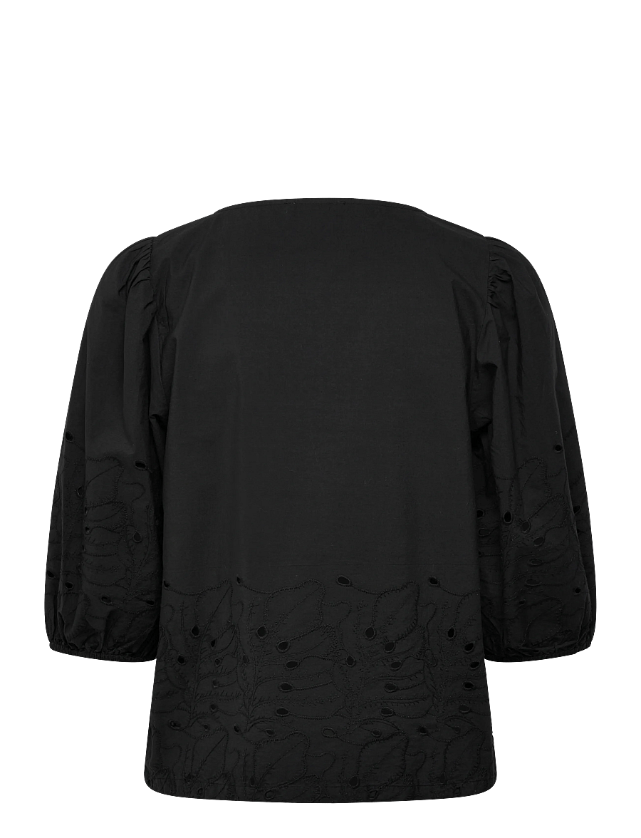 Soaked - SLManja Blouse SS - langärmelige blusen - black - 1