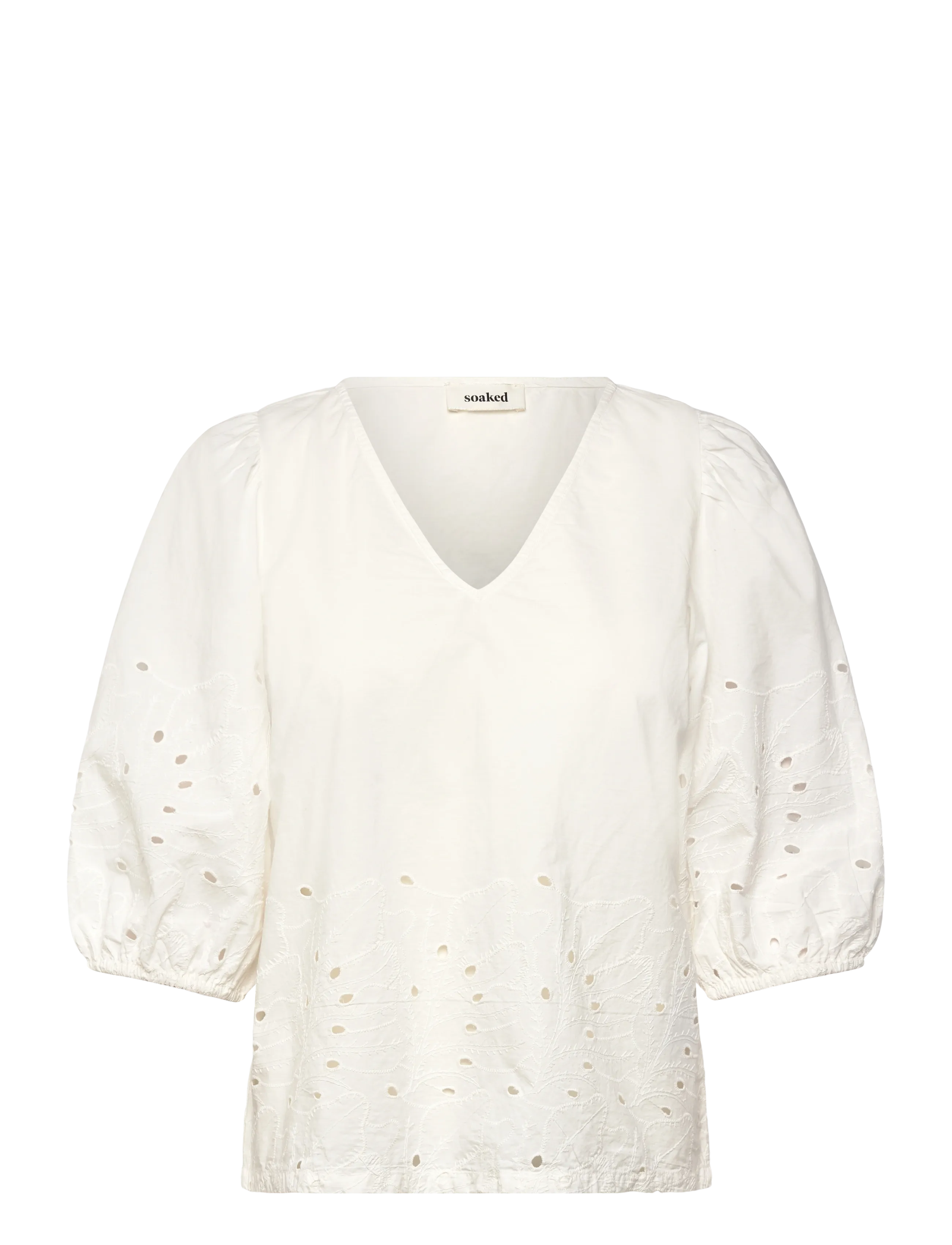 Soaked - SLManja Blouse SS - langärmlige blusen - broken white - 1