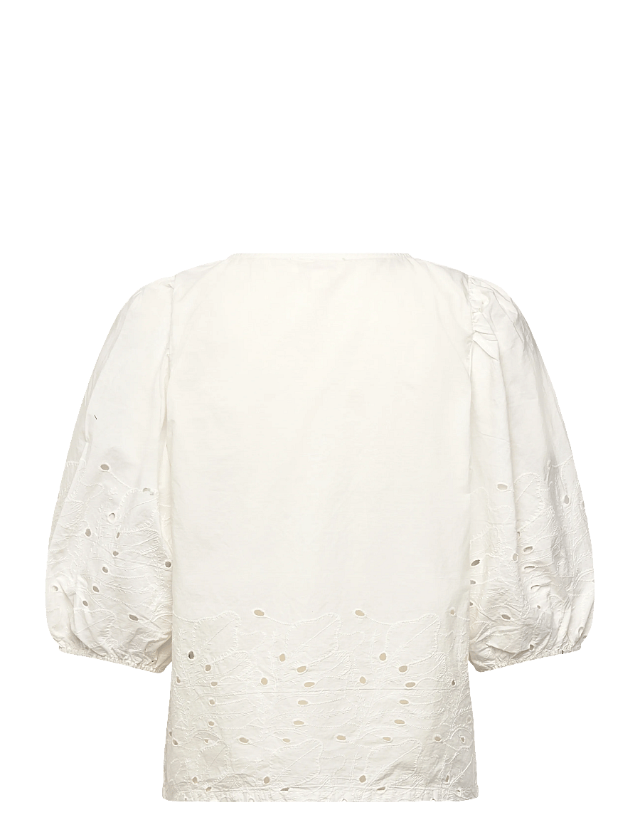 Soaked - SLManja Blouse SS - langärmlige blusen - broken white - 2