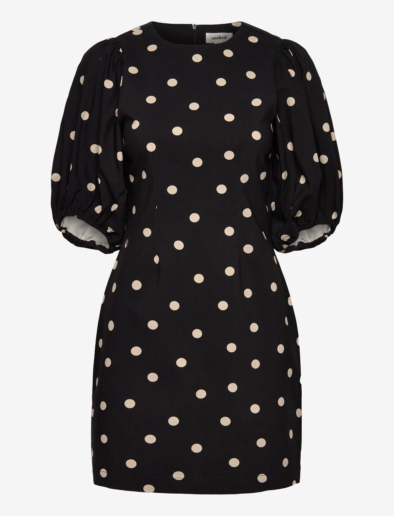 Soaked in Luxury - SLZazu Dolore Printed Dress SS - summer dresses - black w white dot print - 0