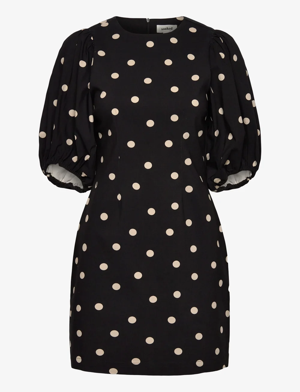 Soaked in Luxury - SLZazu Dolore Printed Dress SS - sommerkleider - black w white dot print - 0