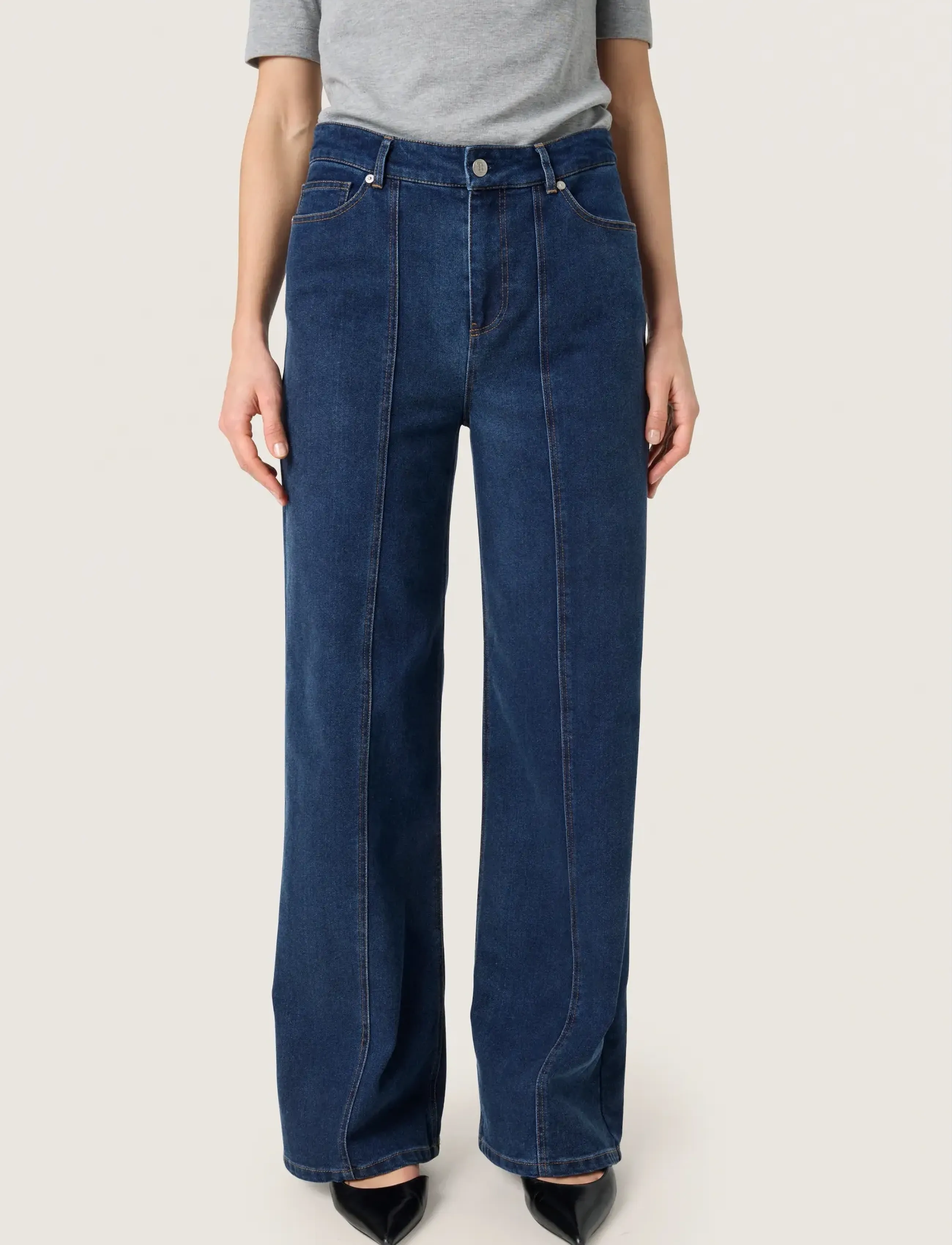 Soaked SLCalianna Jeans - Denim - DARK BLUE DENIM / blue