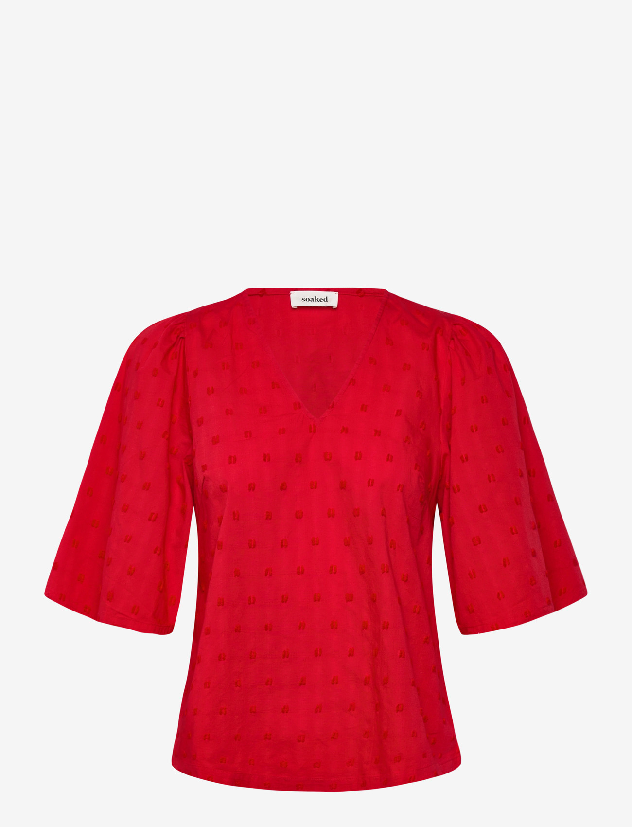 Soaked in Luxury - SLSunela Felisia top SS - kurzämlige blusen - goji berry - 0