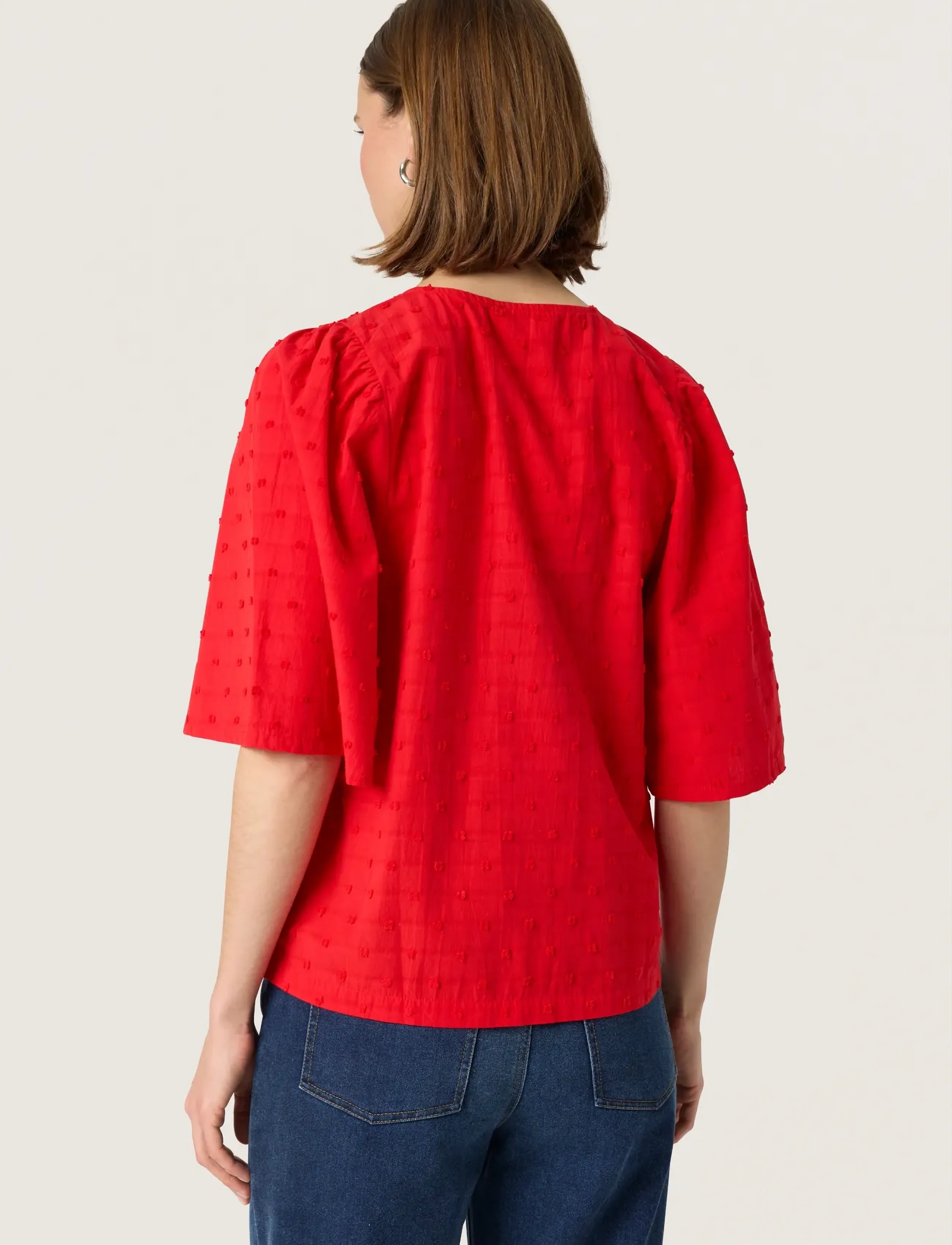 Soaked - SLSunela Felisia top SS - blouses à manches courtes - goji berry - 3